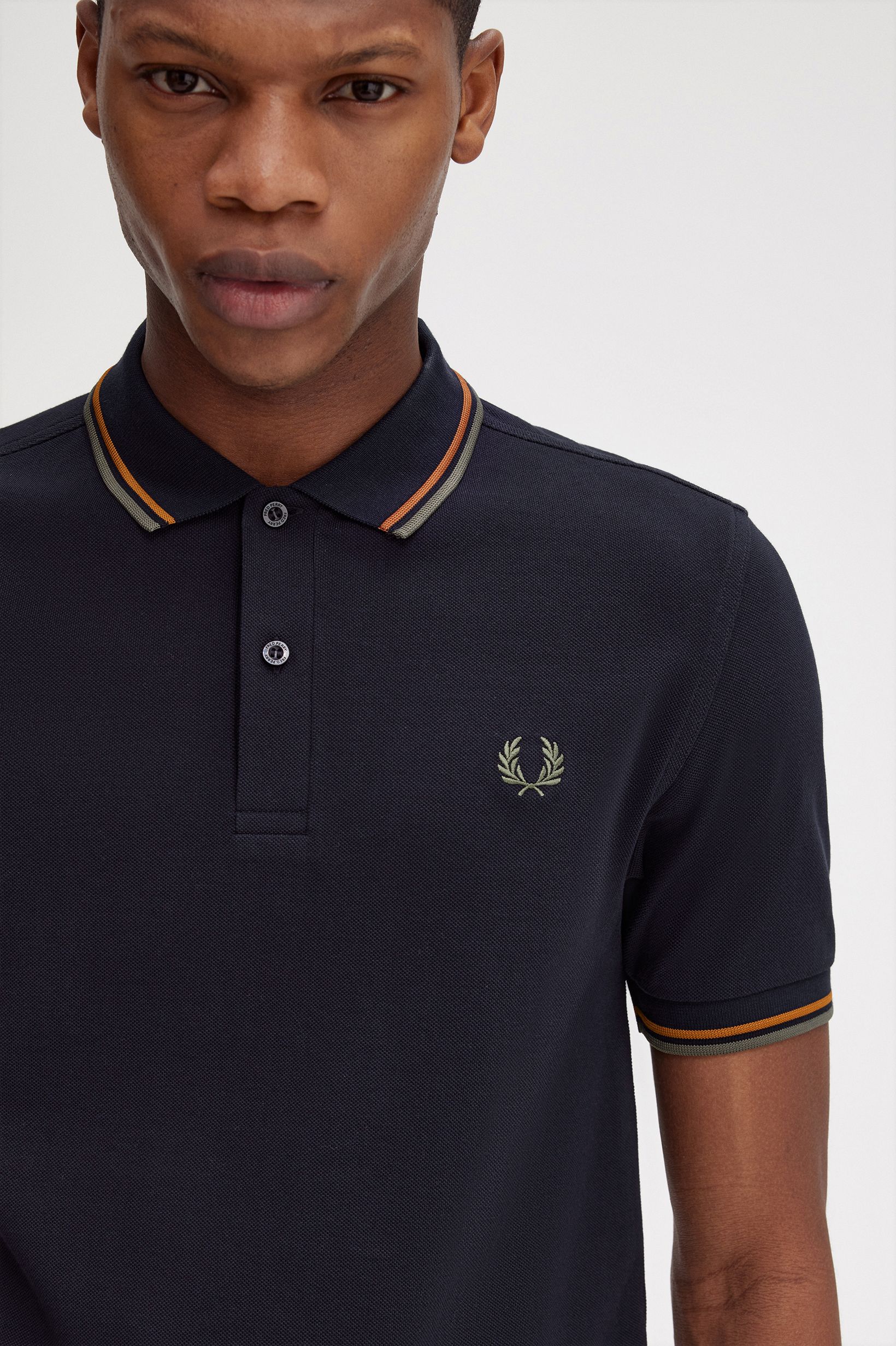 Polo original  'Twin Tipped Fred Perry Shirt' Azul-marinho-2