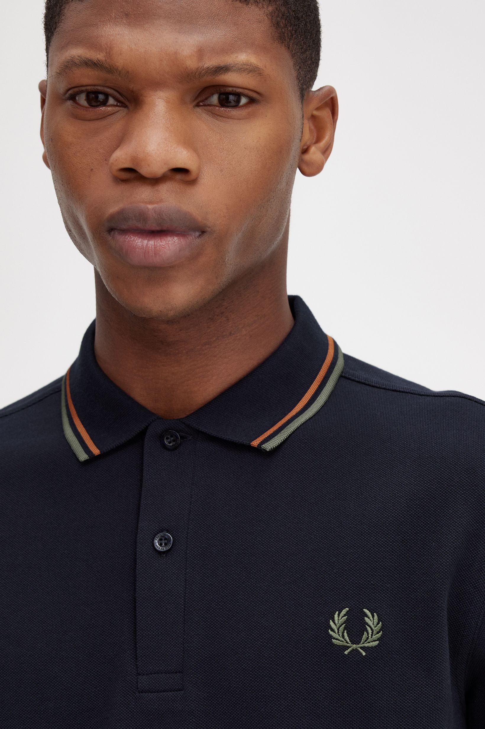 Polo de manga comprida 'Twin Tipped Fred Perry Shirt' Azul-marinho-2