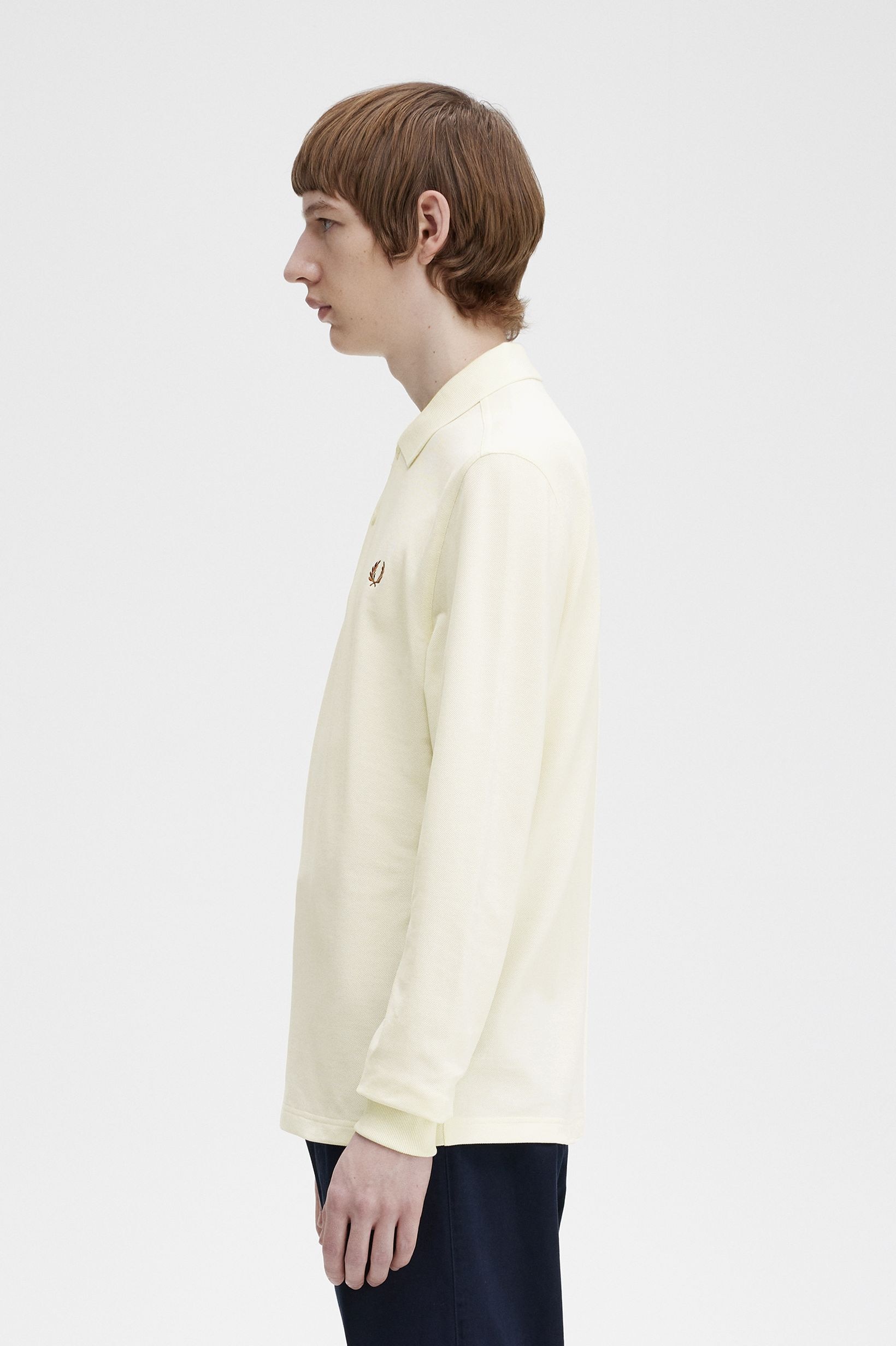 Polo de manga comprida. Uma interpretação do original 'Fred Perry Shirt' Cru-2