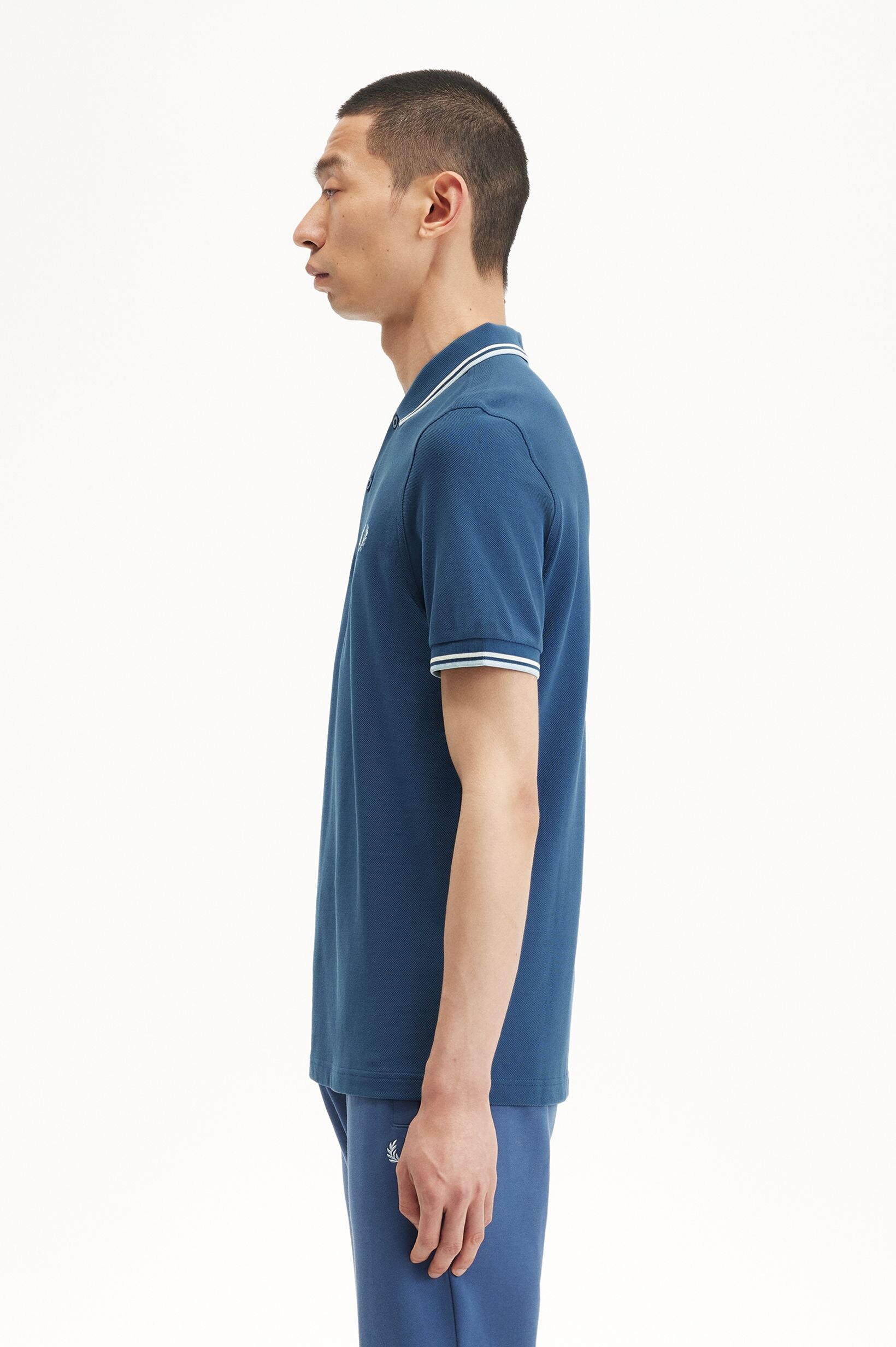 Polo original  'Twin Tipped Fred Perry Shirt' Azul-2