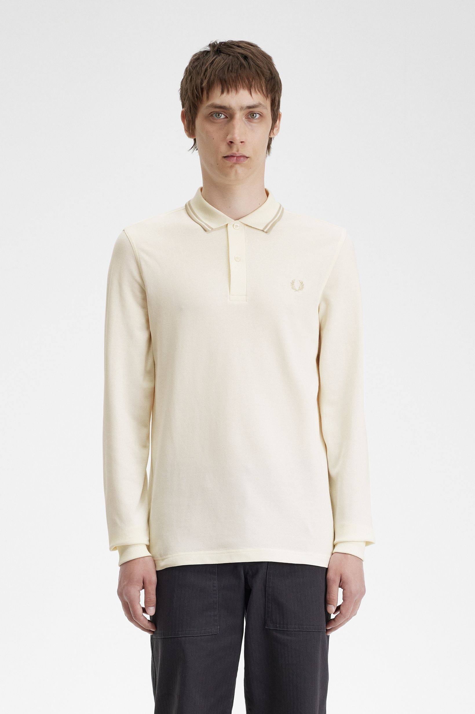 Polo de manga comprida 'Twin Tipped Fred Perry Shirt' Cru-1