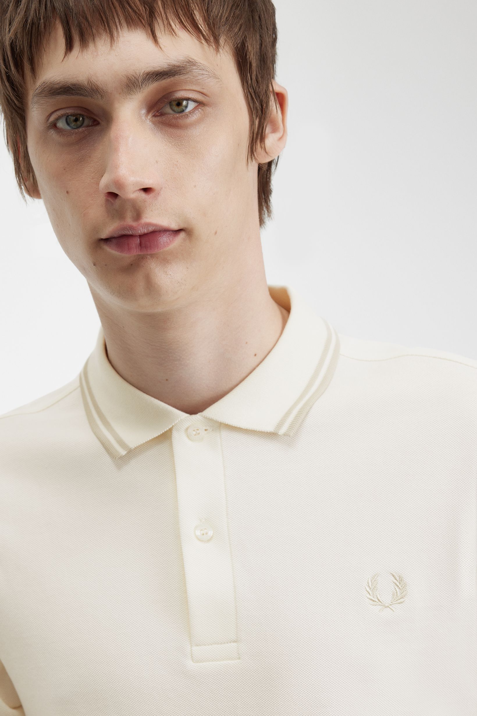 Polo de manga comprida 'Twin Tipped Fred Perry Shirt' Cru-3