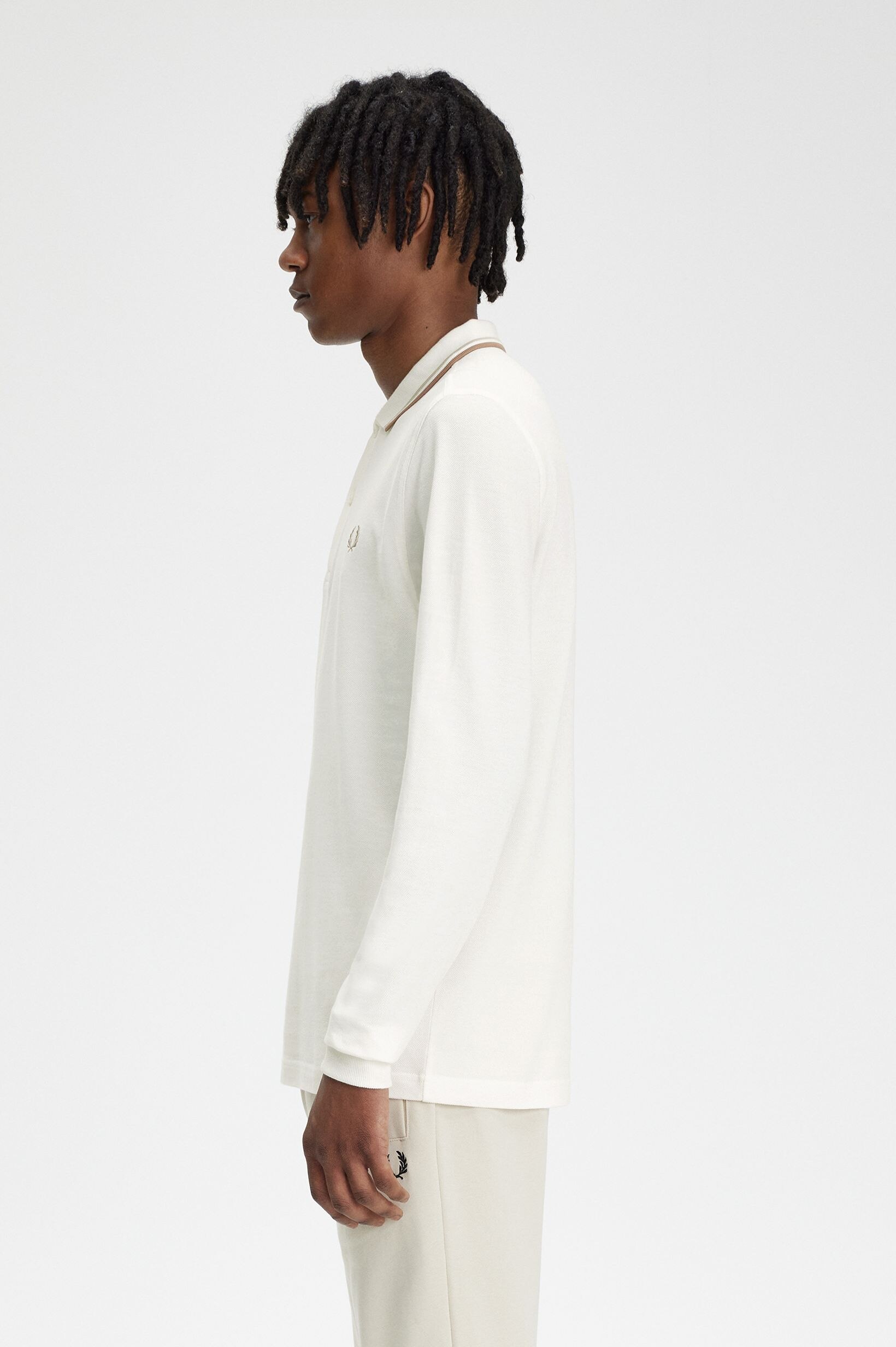 Polo de manga comprida 'Twin Tipped Fred Perry Shirt' Branco-2