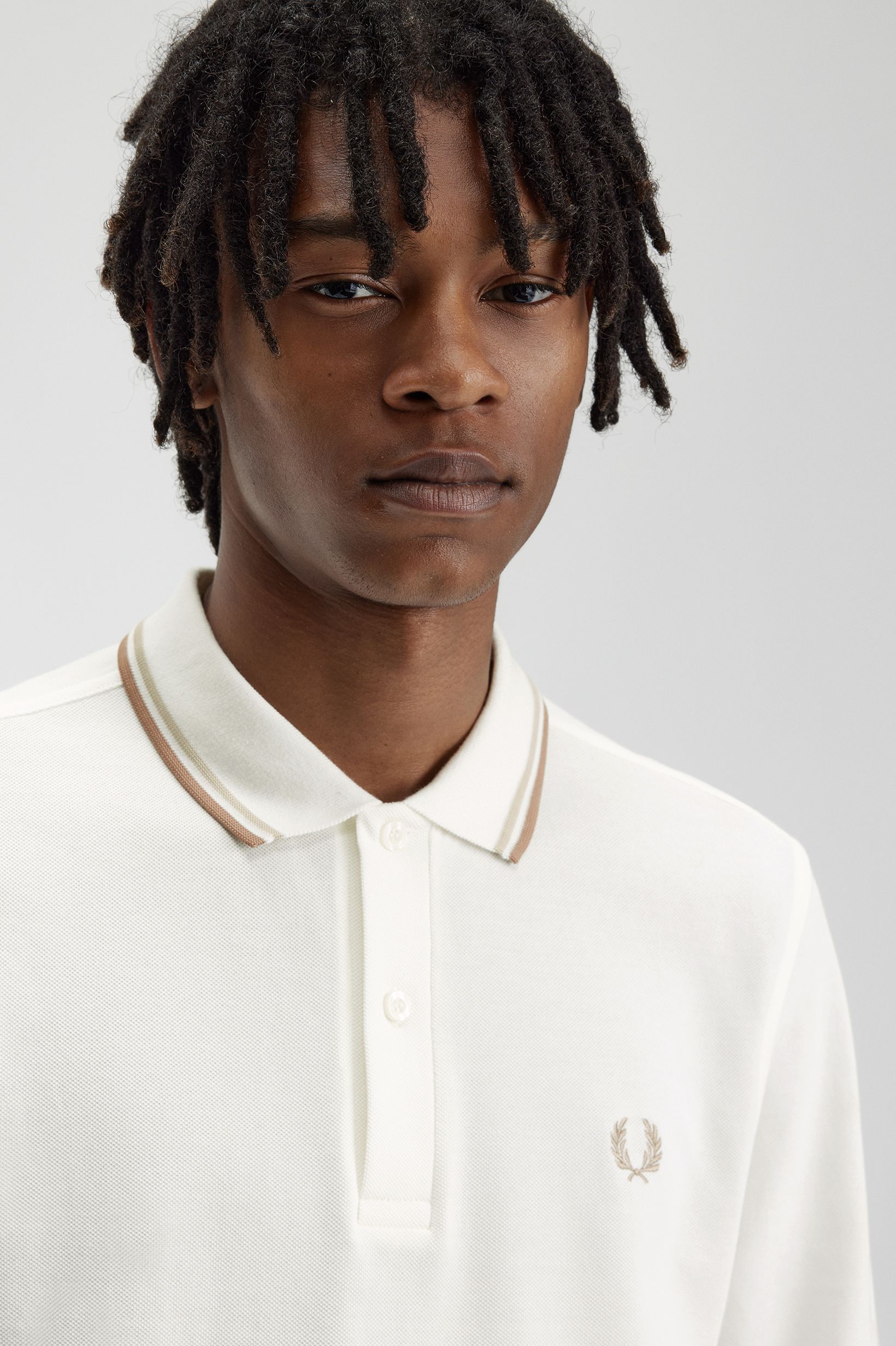Polo de manga comprida 'Twin Tipped Fred Perry Shirt' Branco-3