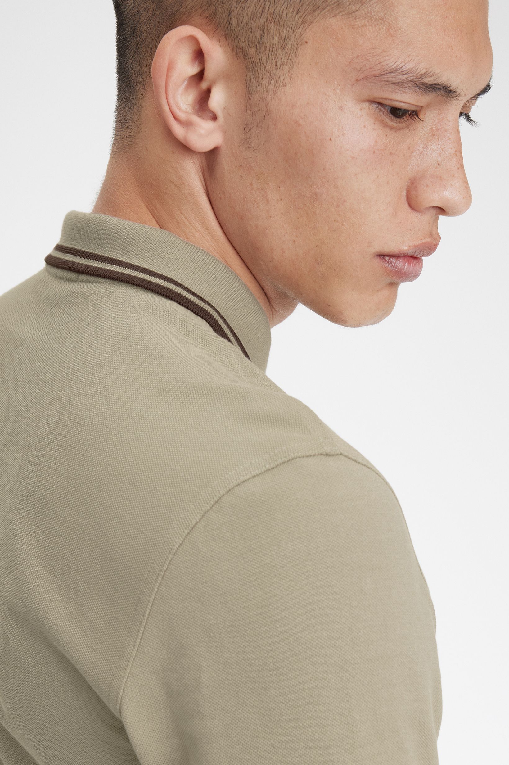 Polo de manga comprida 'Twin Tipped Fred Perry Shirt' Gray-2