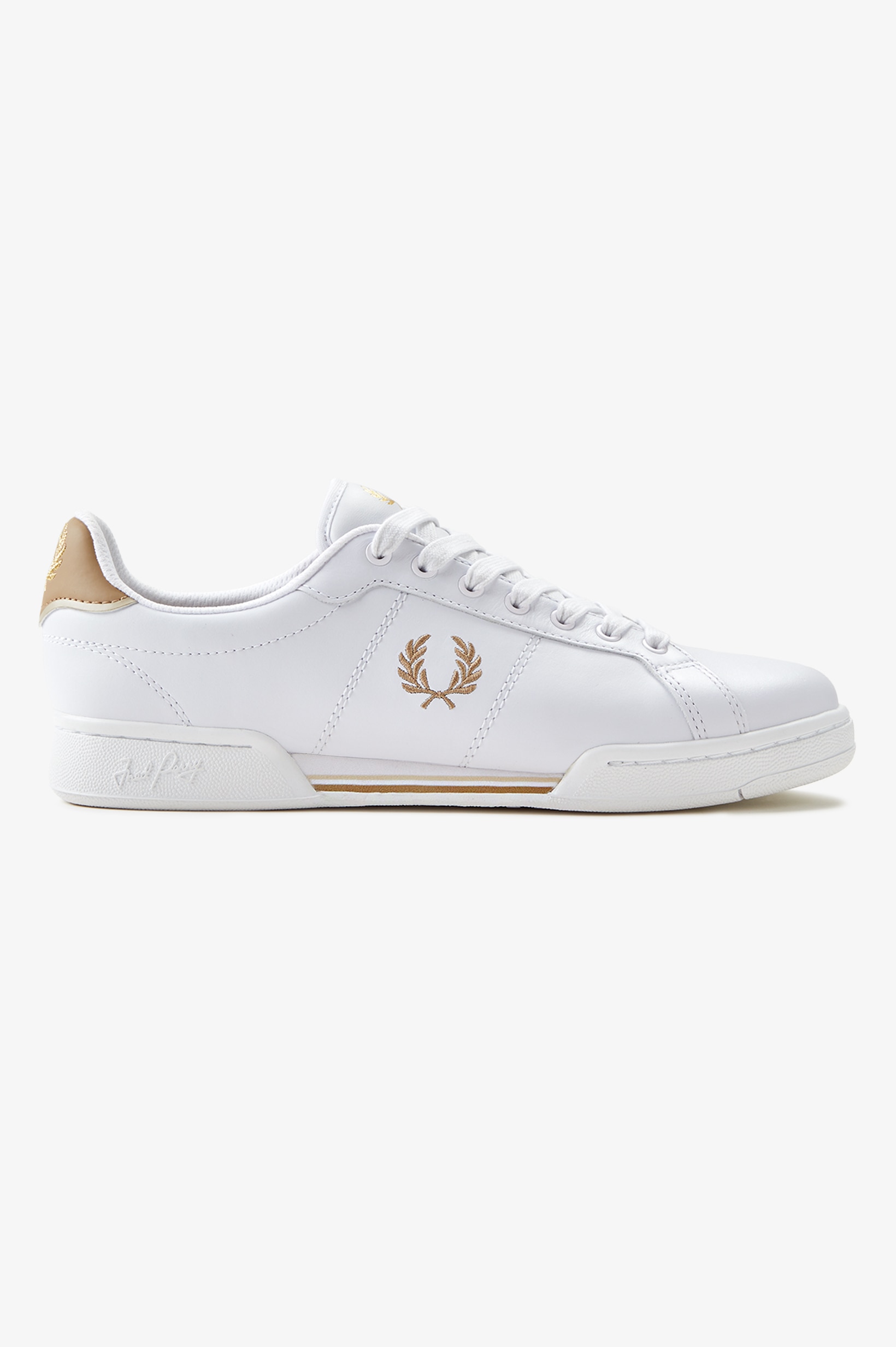 Sapatilhas 'B722' em pele Fred Perry Branco-1