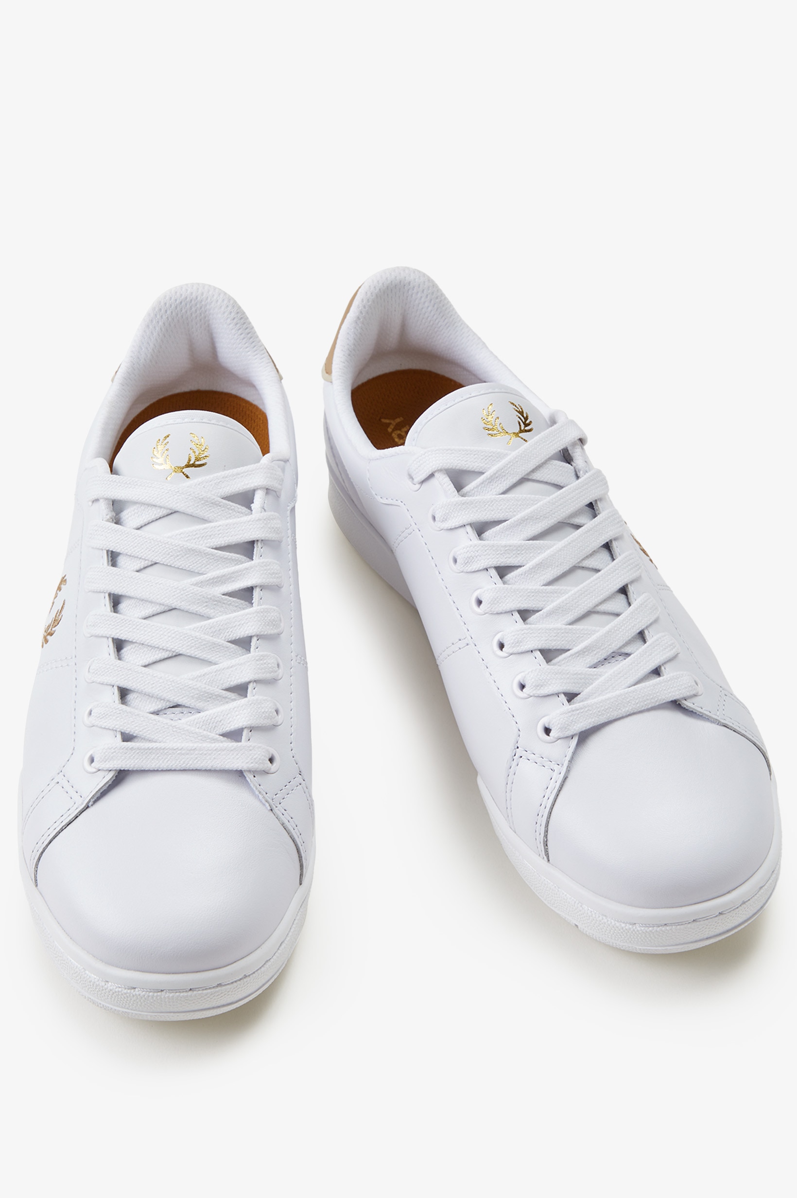 Sapatilhas 'B722' em pele Fred Perry Branco-3