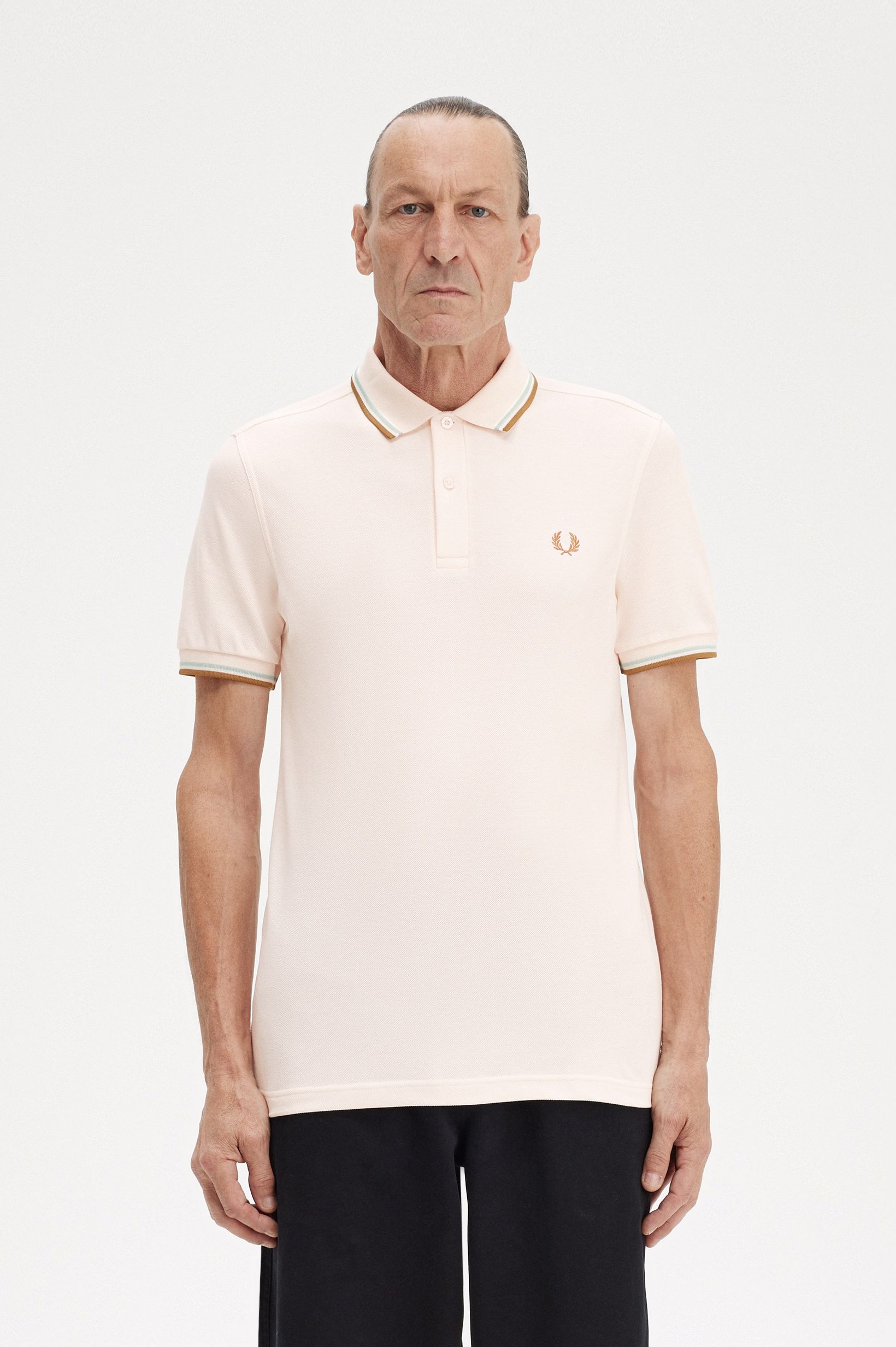 Polo original  'Twin Tipped Fred Perry Shirt' Rosa-1