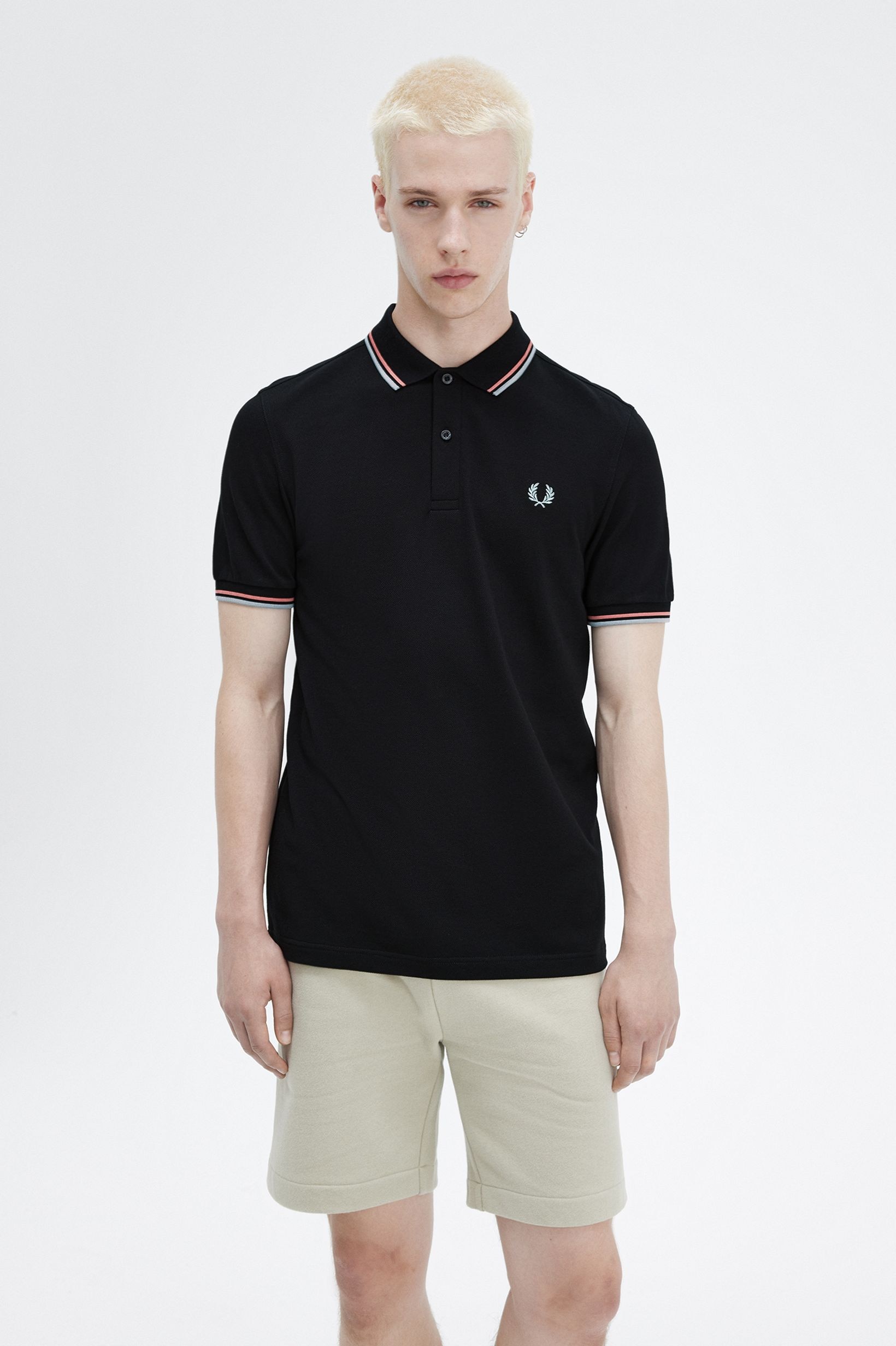 Polo original  'Twin Tipped Fred Perry Shirt' Preto-1
