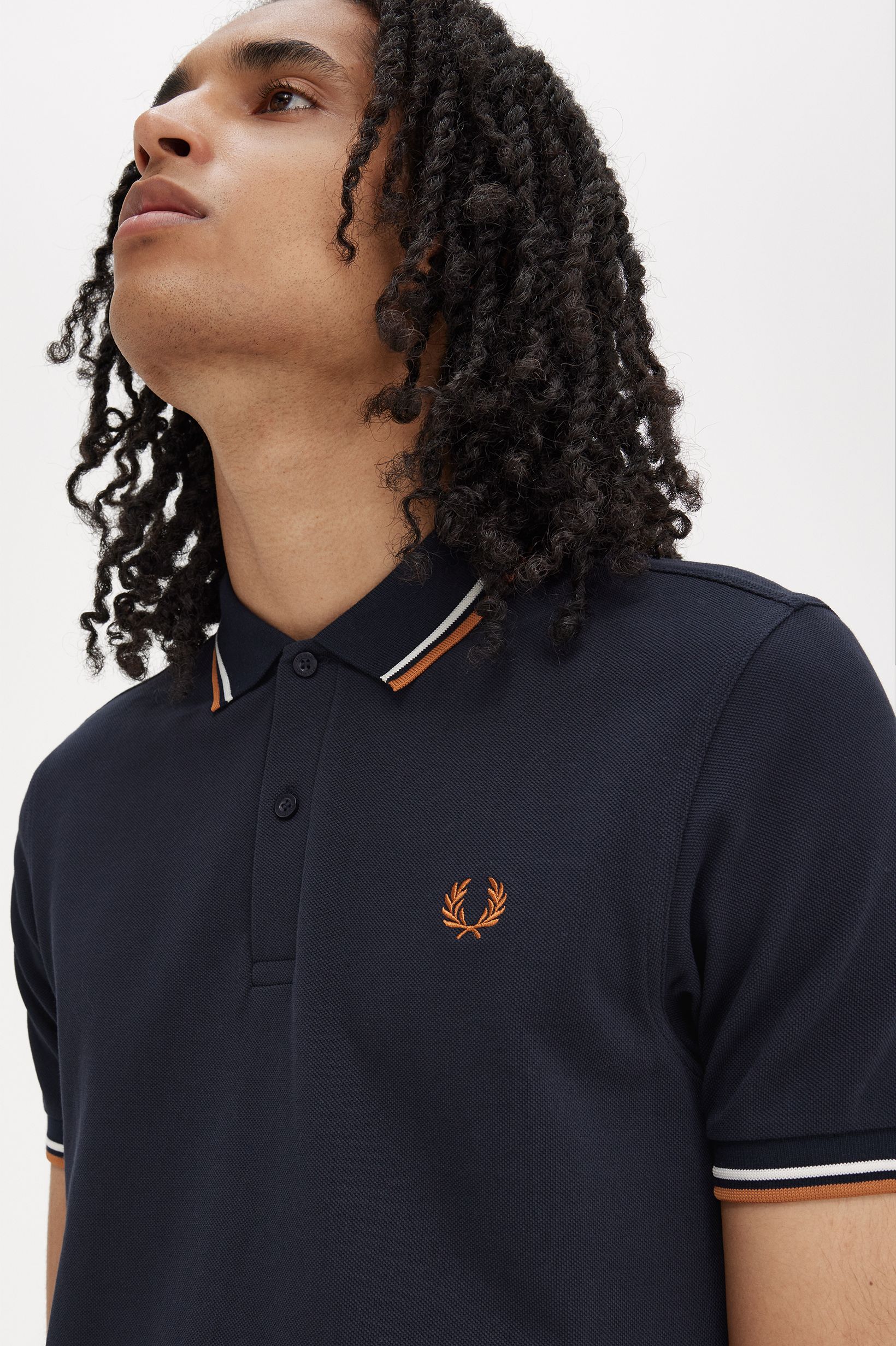 Polo original  'Twin Tipped Fred Perry Shirt' Azul-marinho-2