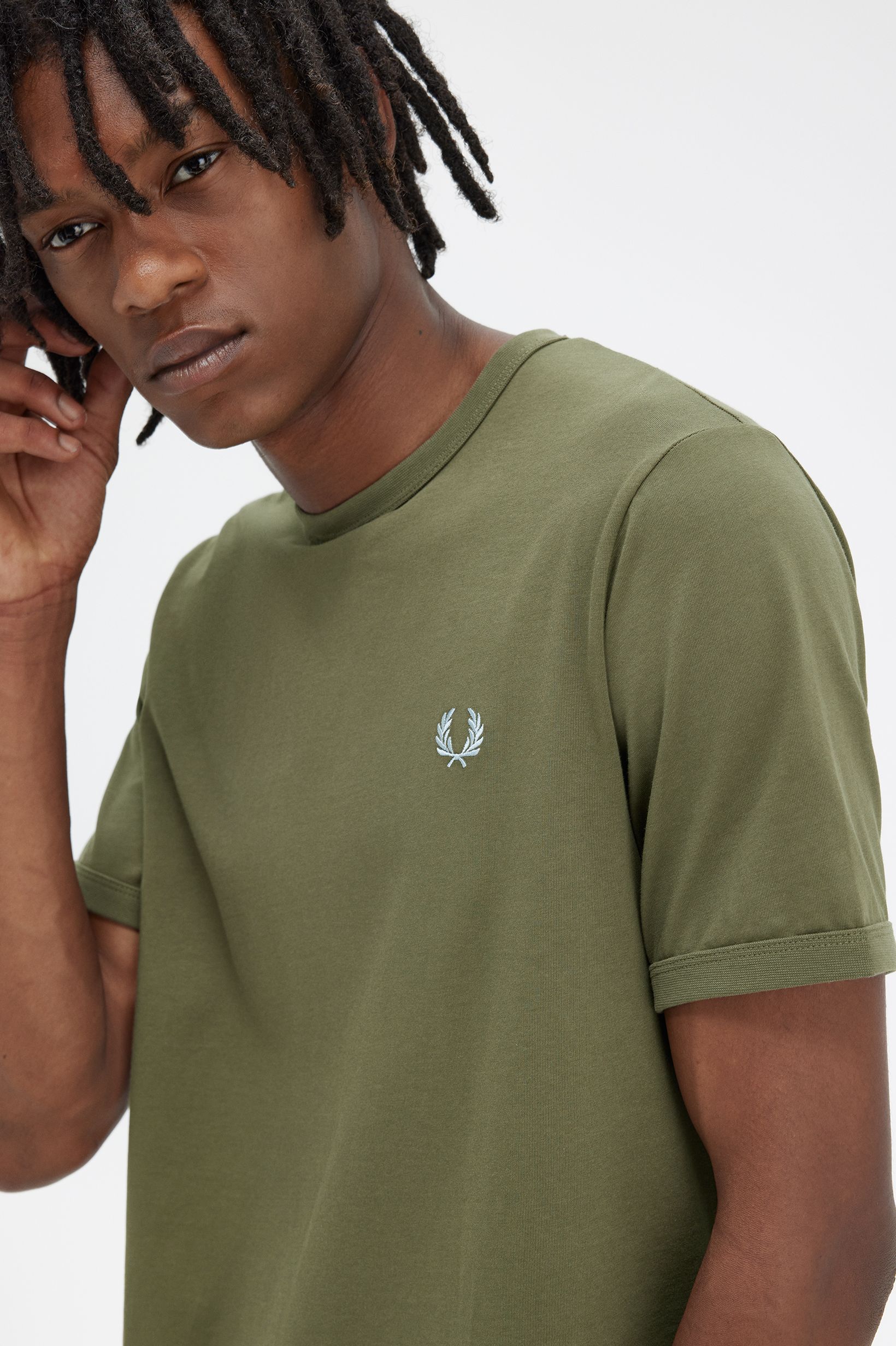 T-Shirt 'Ringer' Verde-militar-2