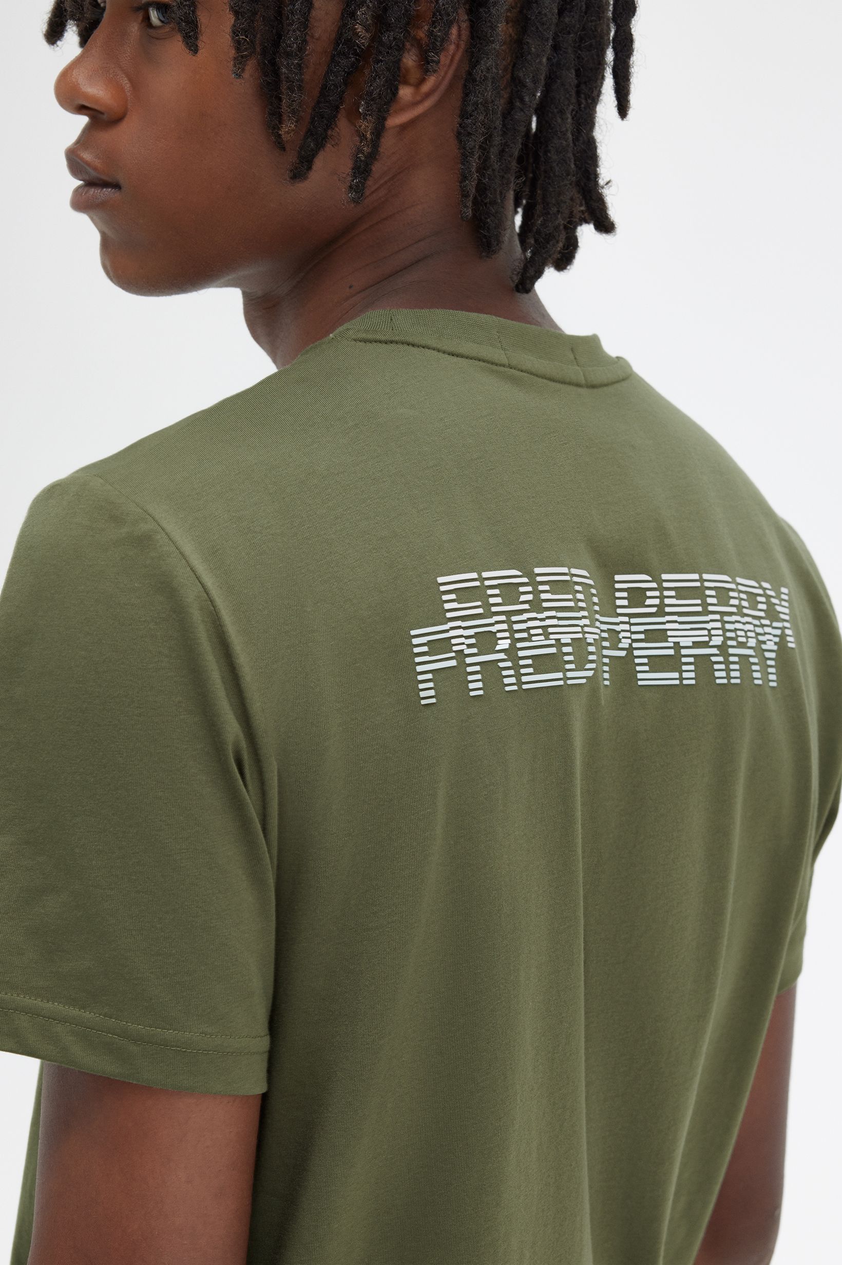 T-Shirt com impressão 'FRED PERRY' Verde-militar-2