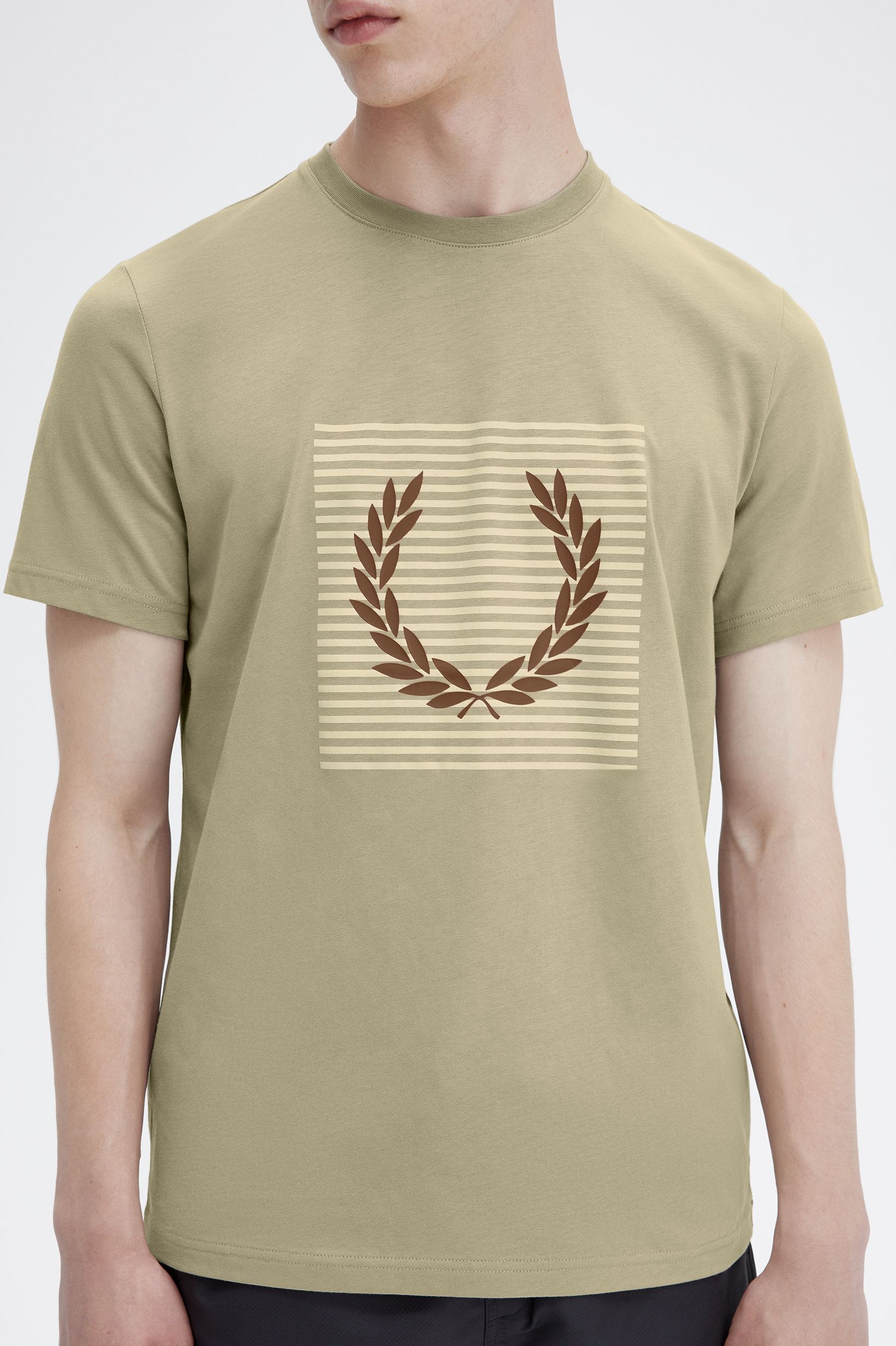 T-Shirt com logo 'Laurel Wreath' Bege-2