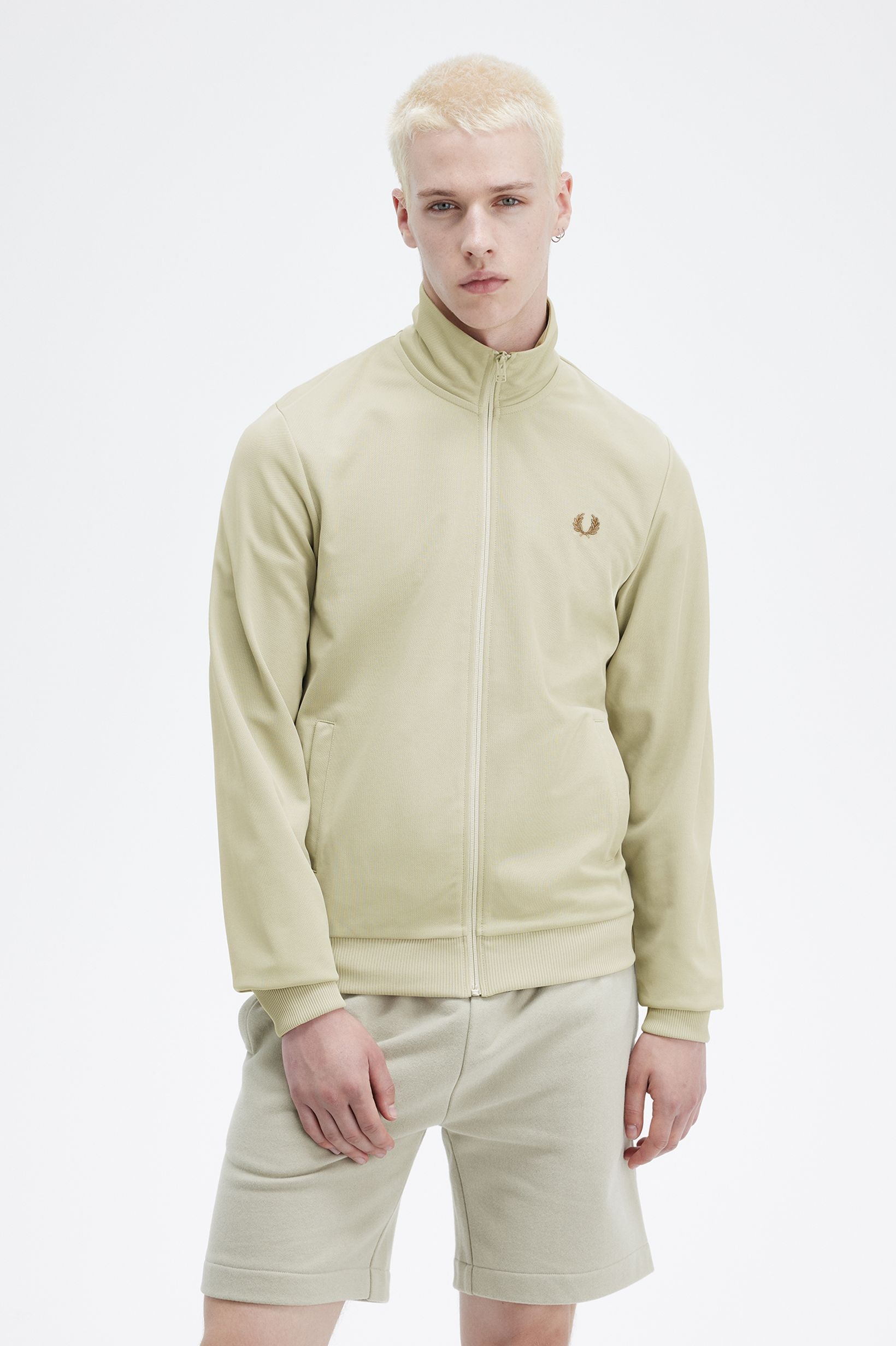 Casaco de fato de treino Fred Perry Bege-1