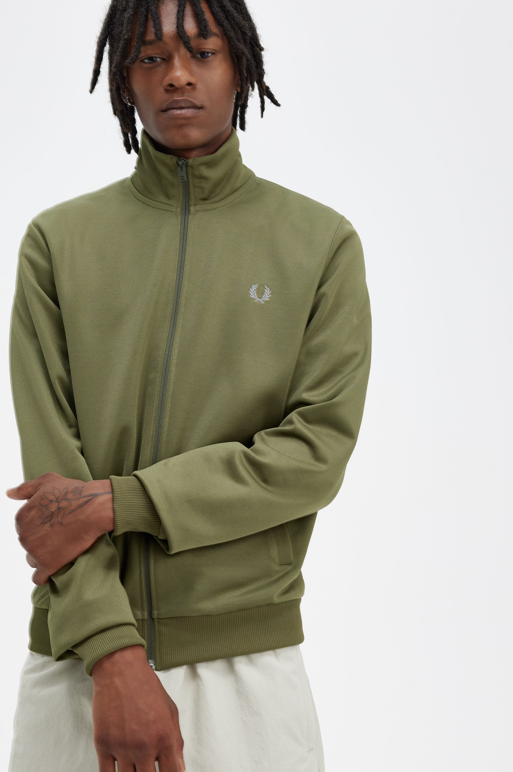 Casaco de fato de treino Fred Perry Verde-militar-1