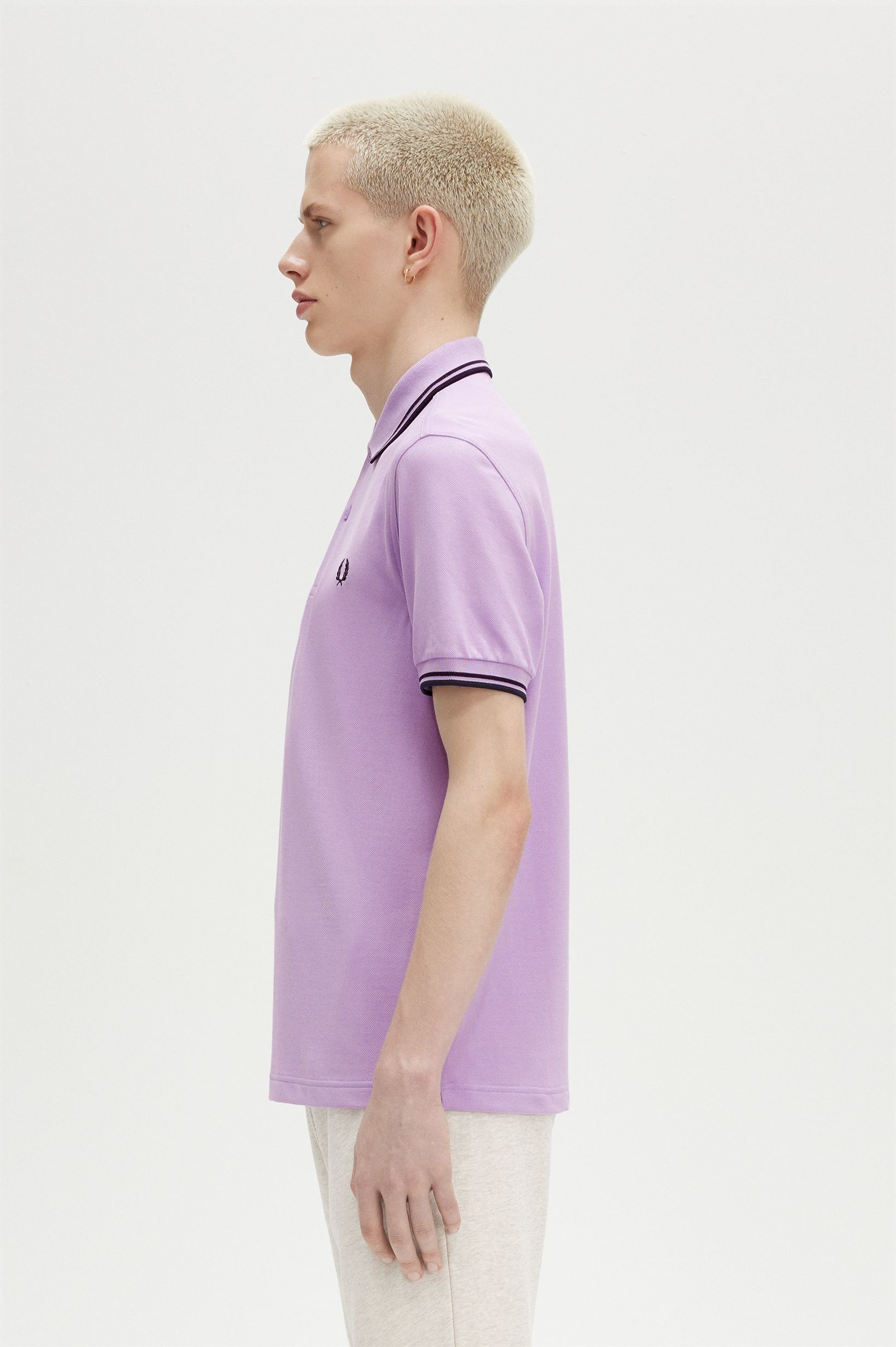 Polo original  'Twin Tipped Fred Perry Shirt' Lilás-2