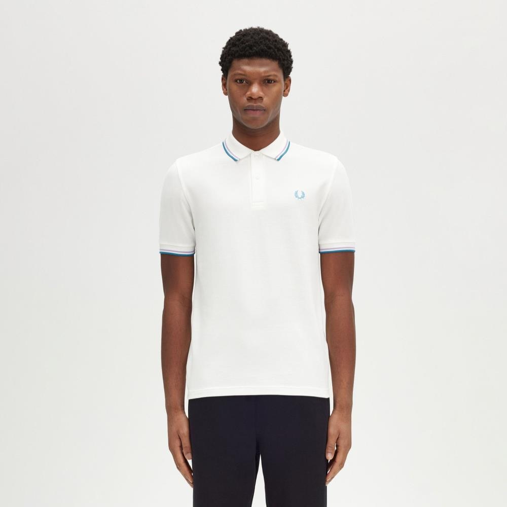 Polo original  'Twin Tipped Fred Perry Shirt' Branco-1