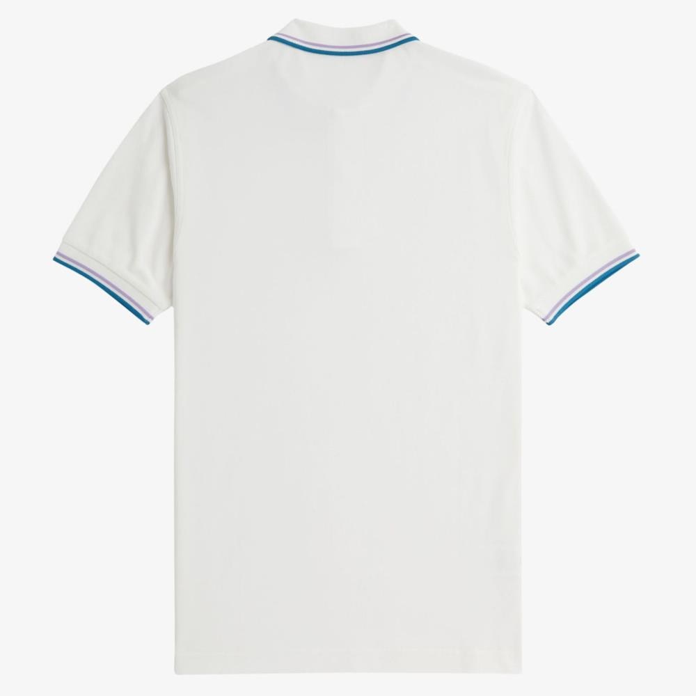 Polo original  'Twin Tipped Fred Perry Shirt' Branco-2
