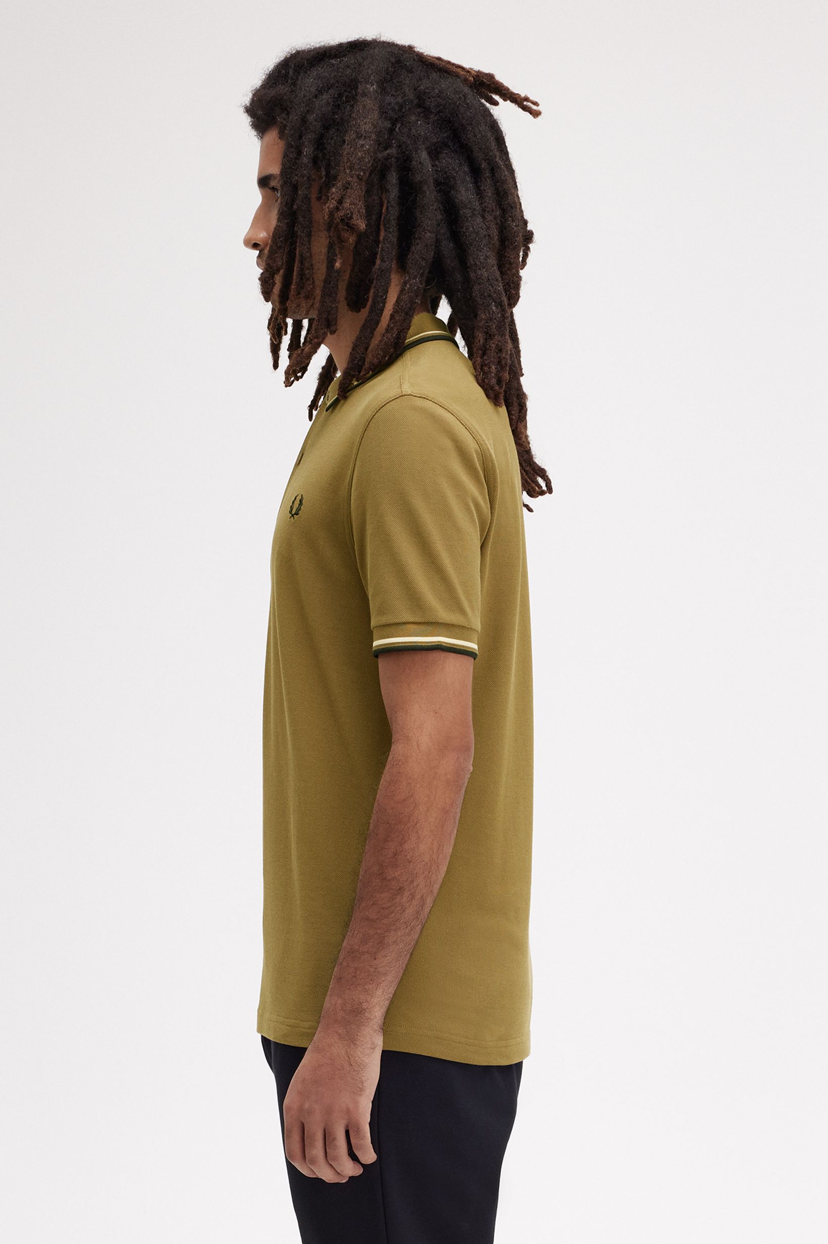 Polo original  'Twin Tipped Fred Perry Shirt' Castanho-2