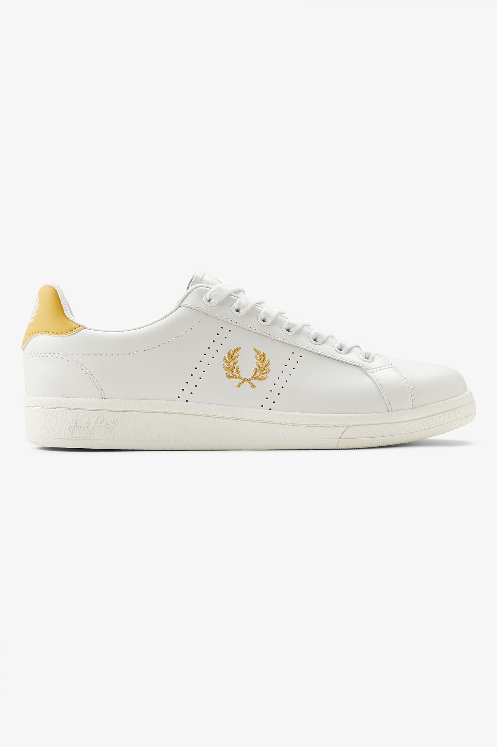 Sapatilhas Unisexo 'B721' em pele Fred Perry Creme-1