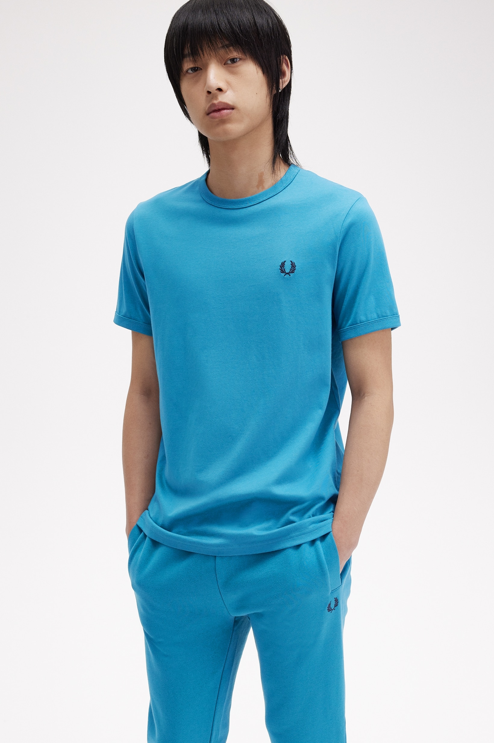 T-Shirt 'Ringer' Azul-1