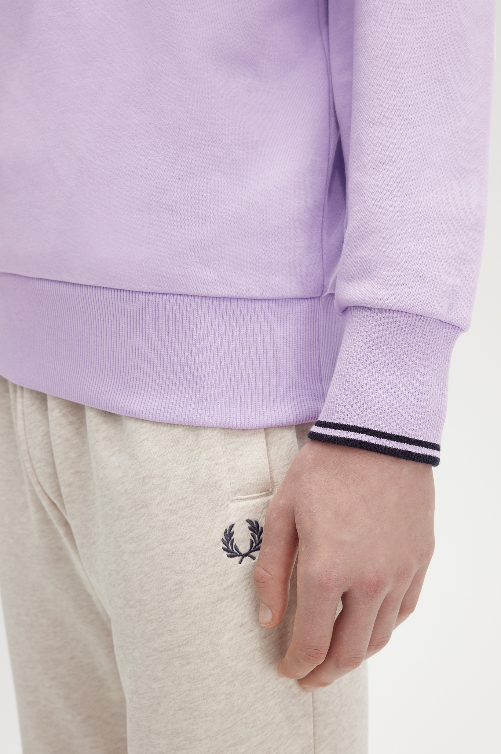 Sweatshirt com fecho de correr Lilás-2