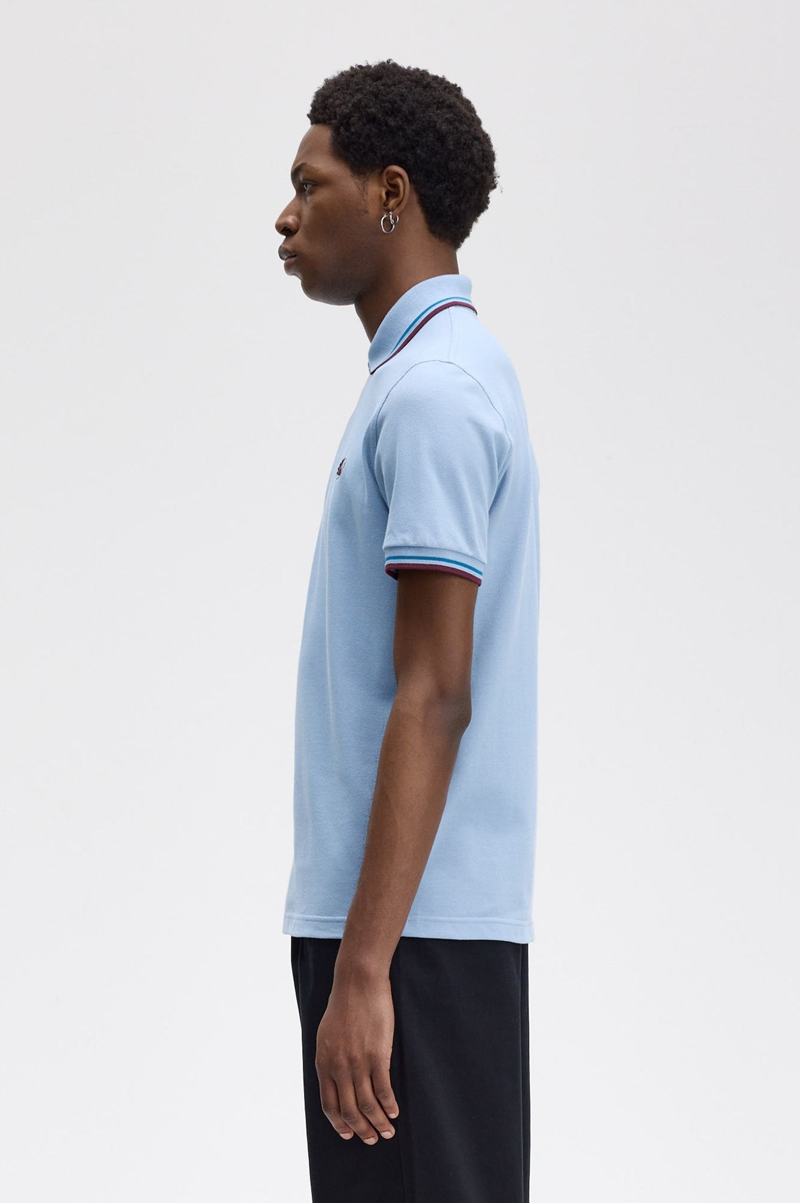 Polo original 'Twin Tipped Fred Perry Shirt' Azul-claro-2