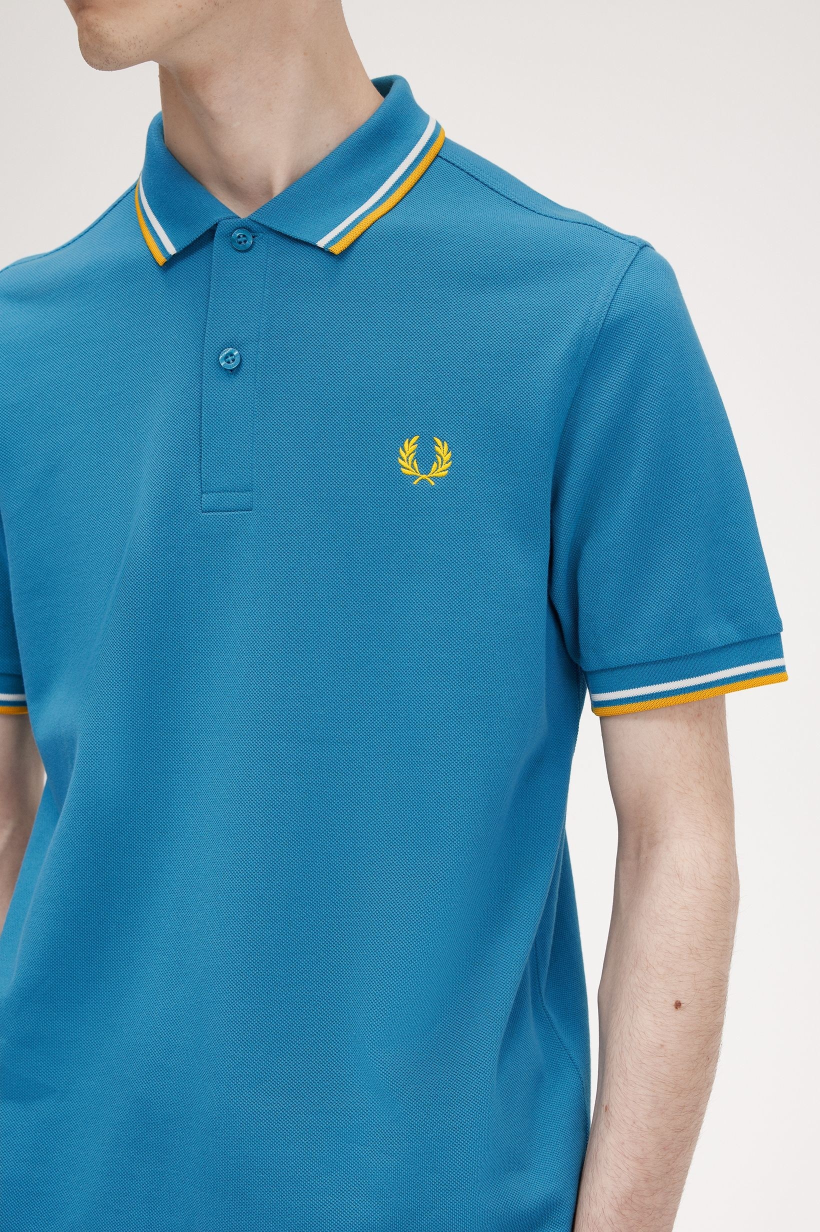 Polo original  'Twin Tipped Fred Perry Shirt' Azul-3