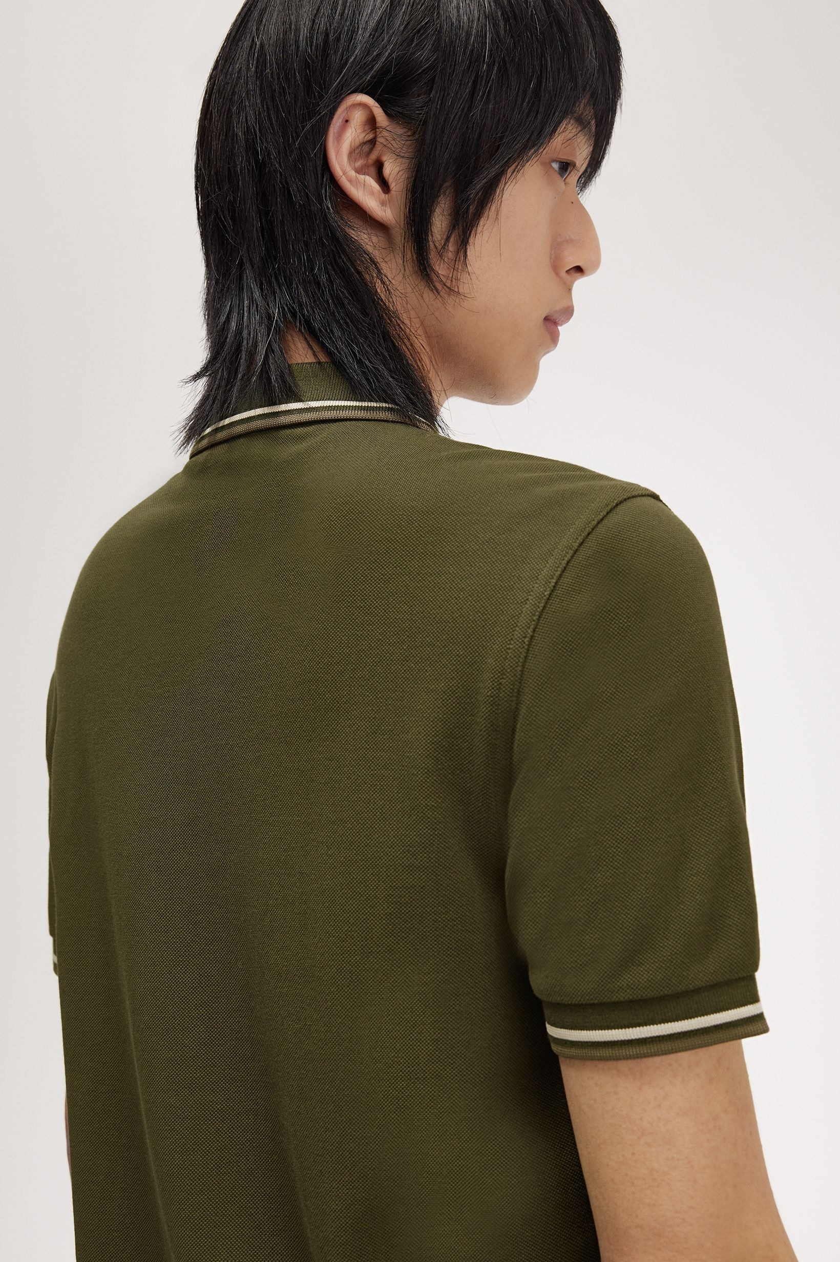 Polo original  'Twin Tipped Fred Perry Shirt' Verde-2