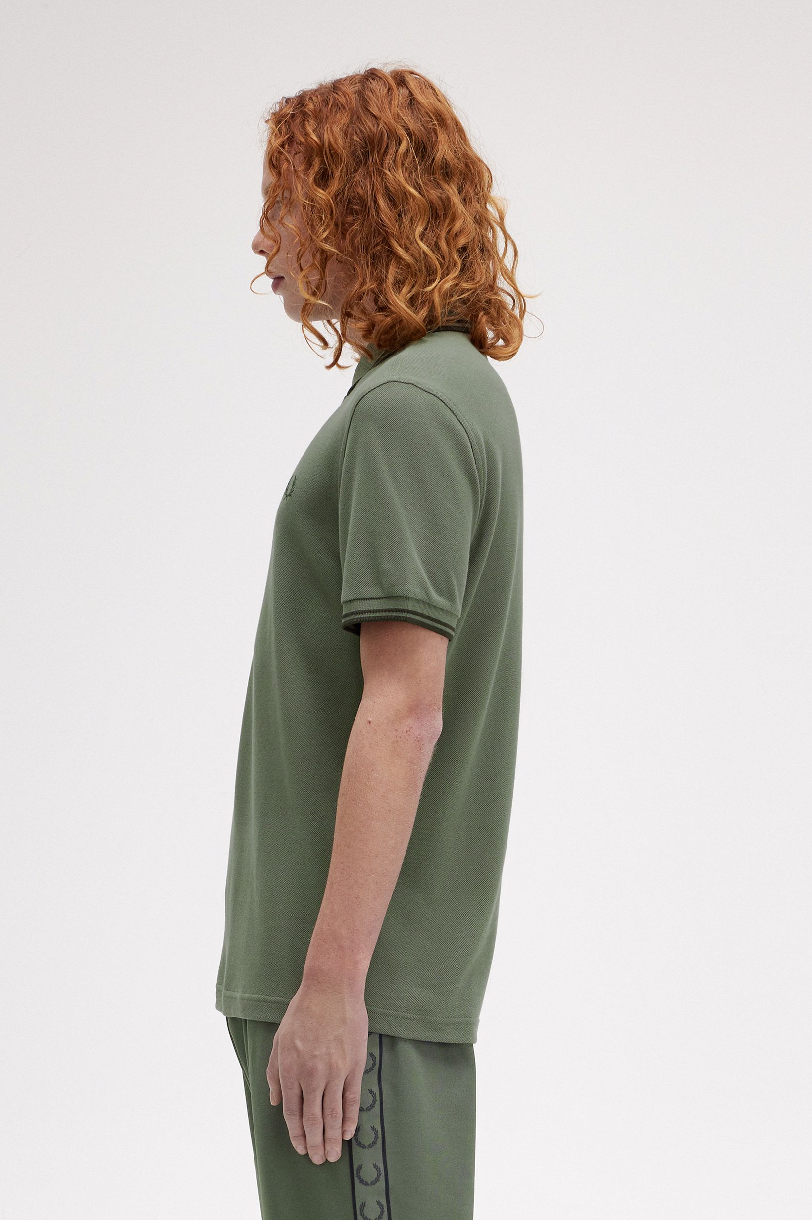 Polo original  'Twin Tipped Fred Perry Shirt' Verde-2