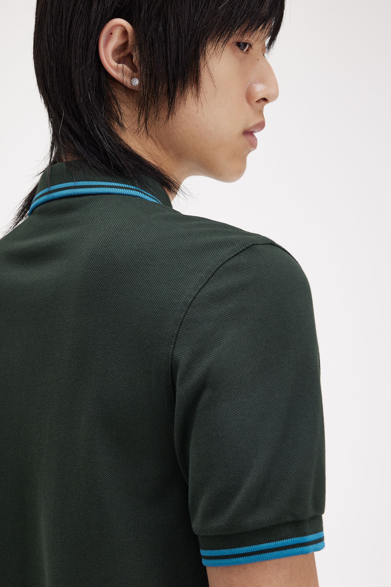 Polo original  'Twin Tipped Fred Perry Shirt' Verde-escuro-2