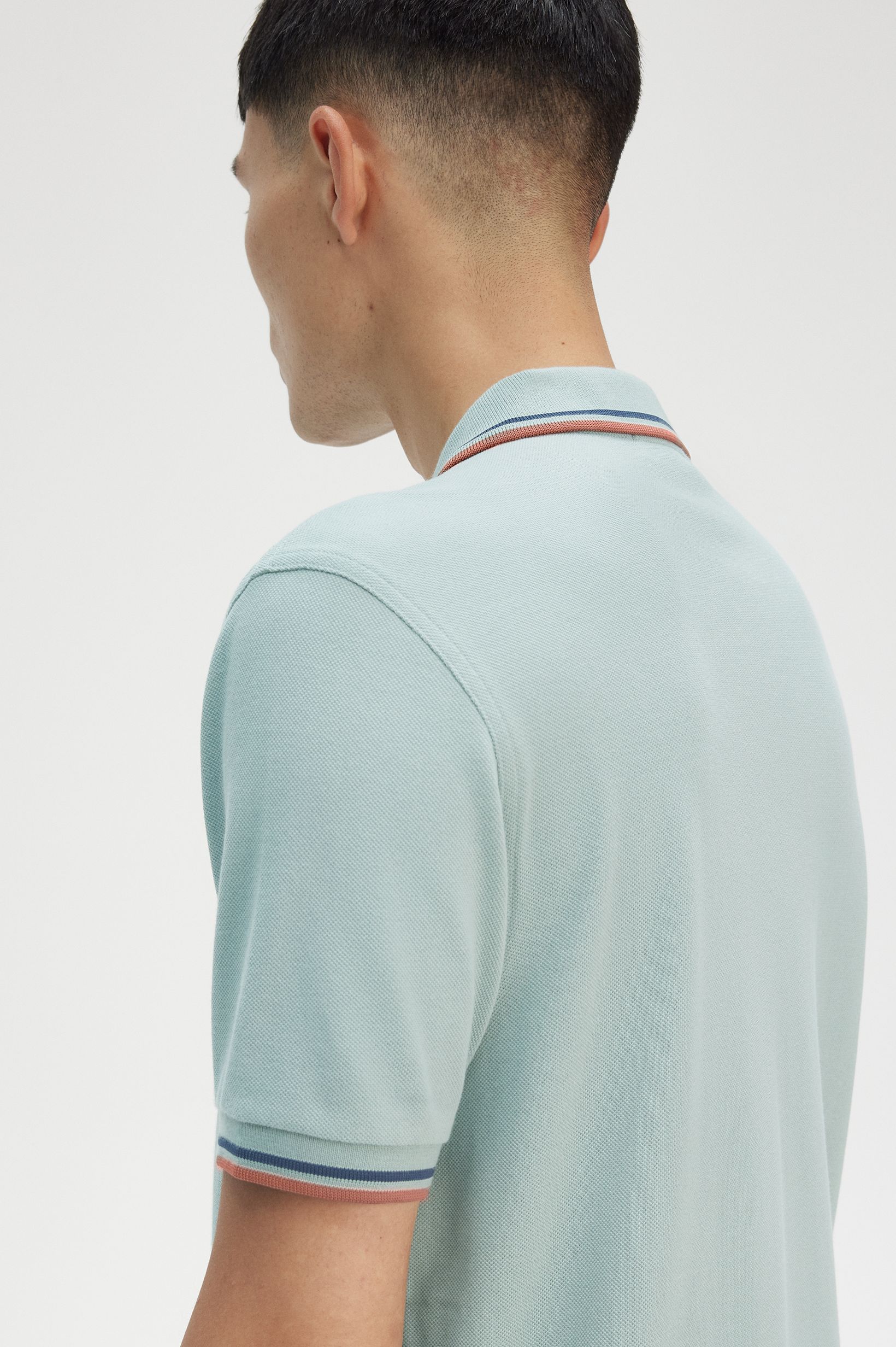 Polo original  'Twin Tipped Fred Perry Shirt' Azul-claro-2
