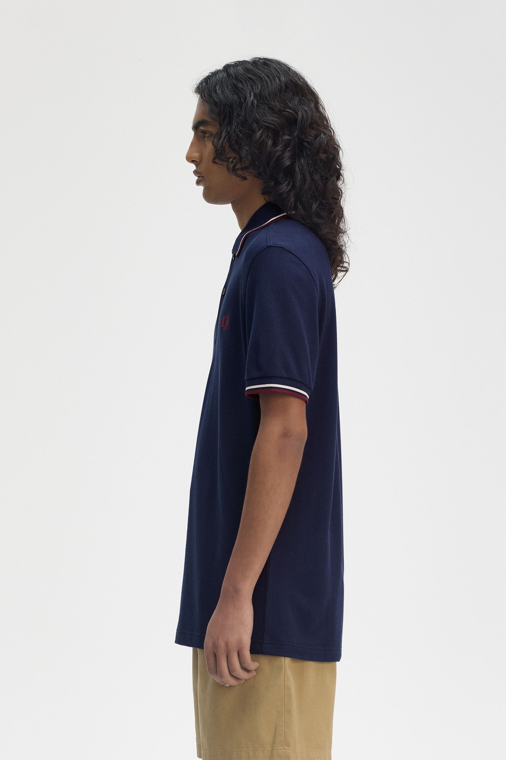 Polo original  'Twin Tipped Fred Perry Shirt' Azul-2