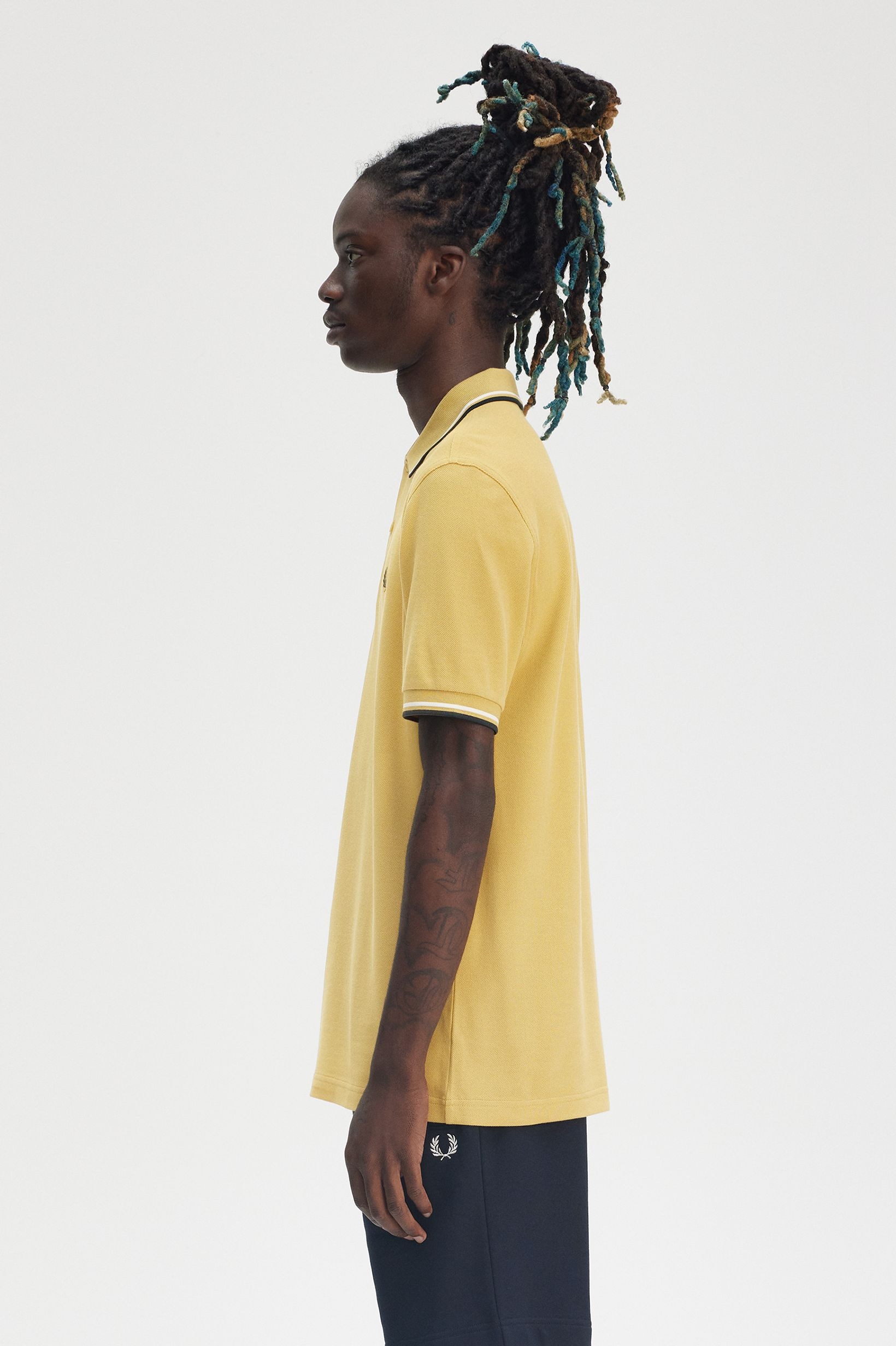 Polo original  'Twin Tipped Fred Perry Shirt' Amarelo-2