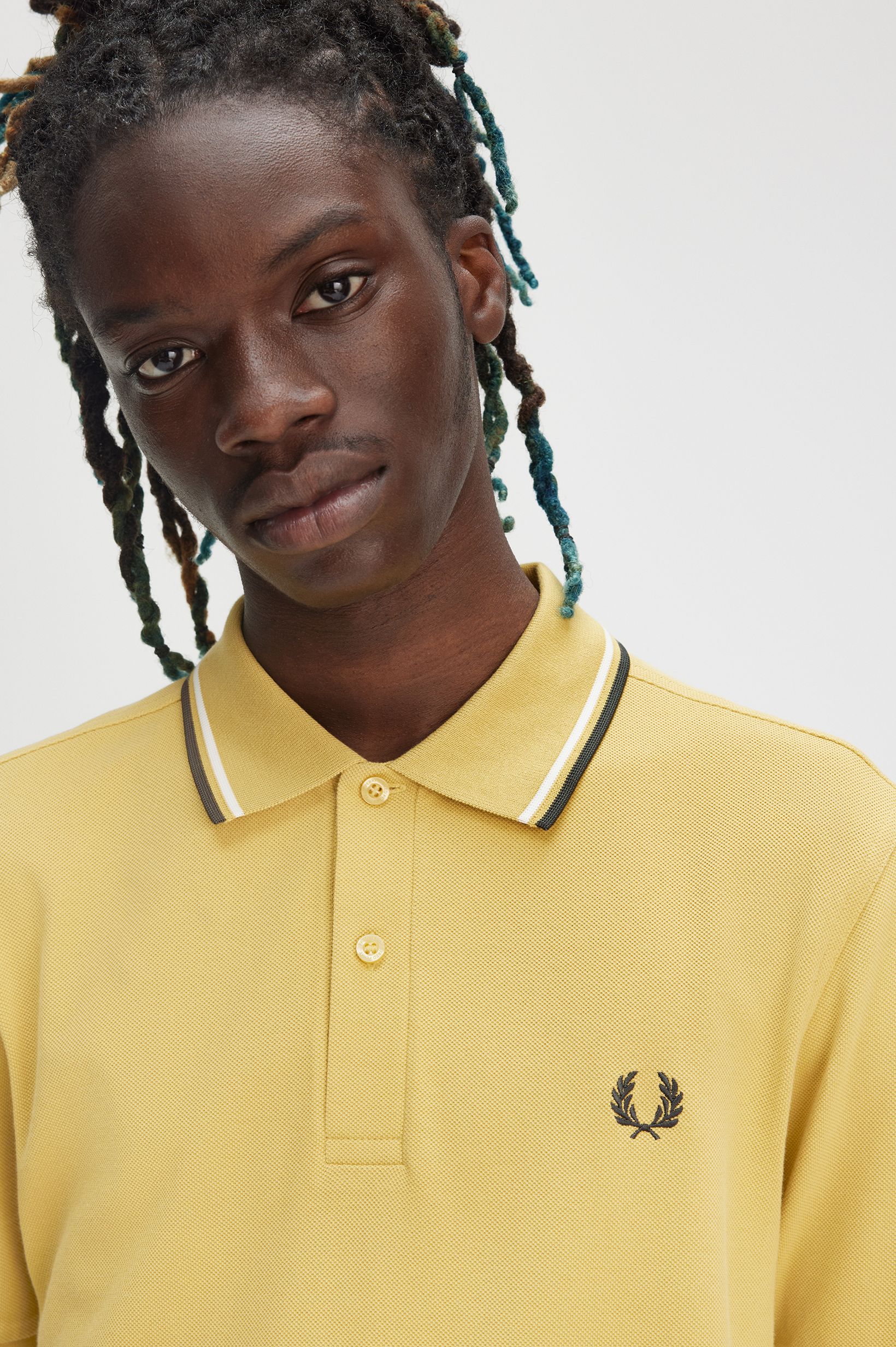 Polo original  'Twin Tipped Fred Perry Shirt' Amarelo-3