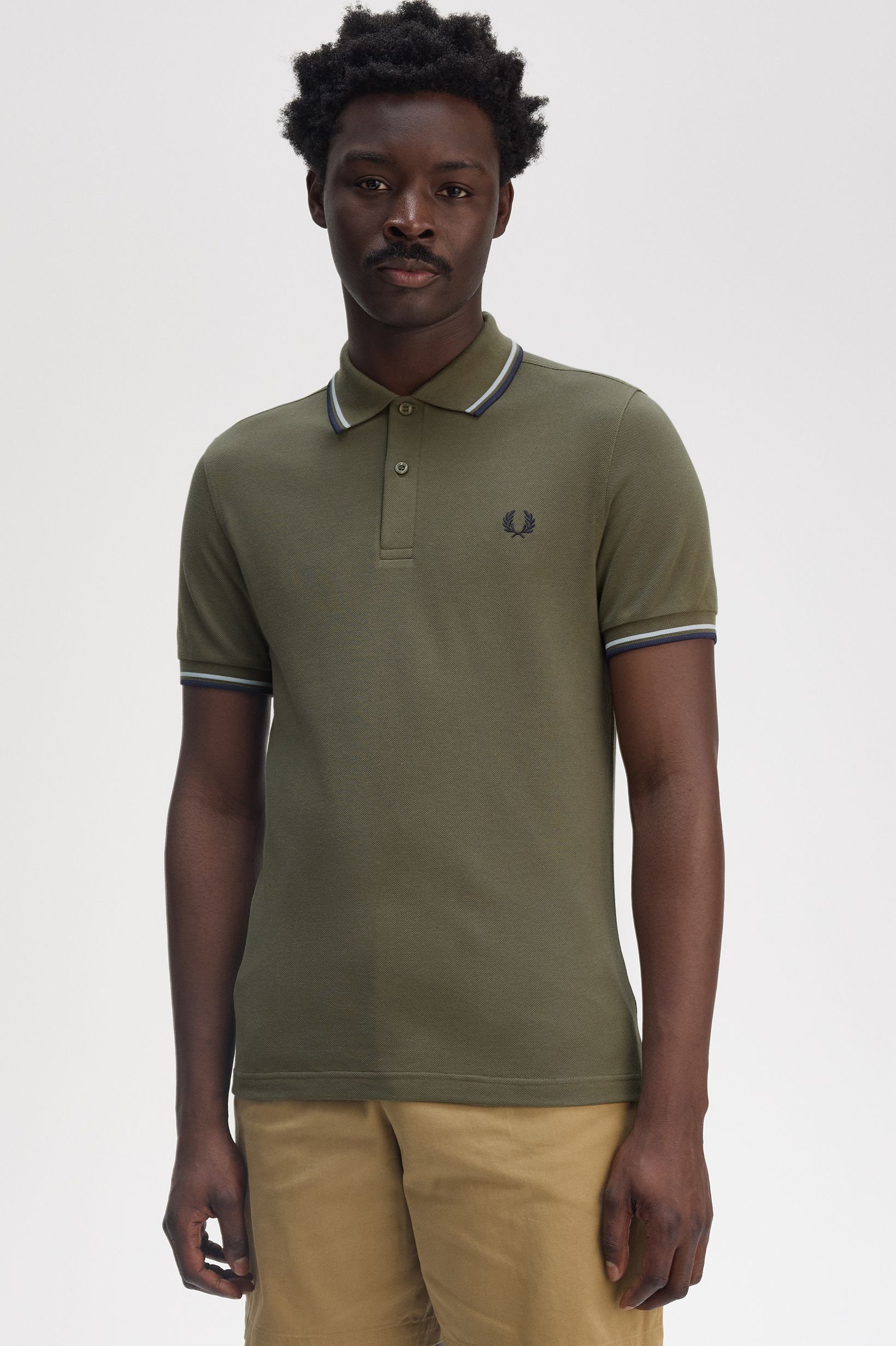 Polo original  'Twin Tipped Fred Perry Shirt' Verde-1