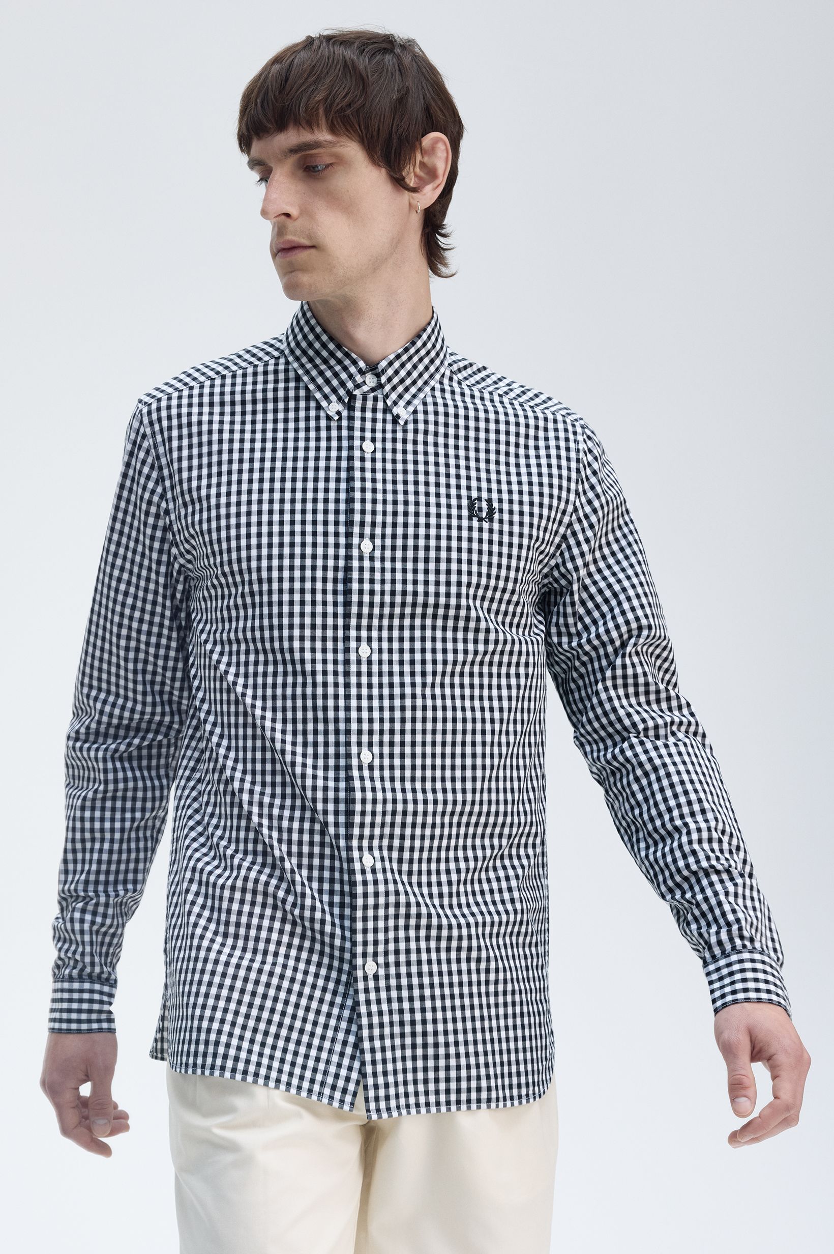 Camisa 'Gingham' Preto-1