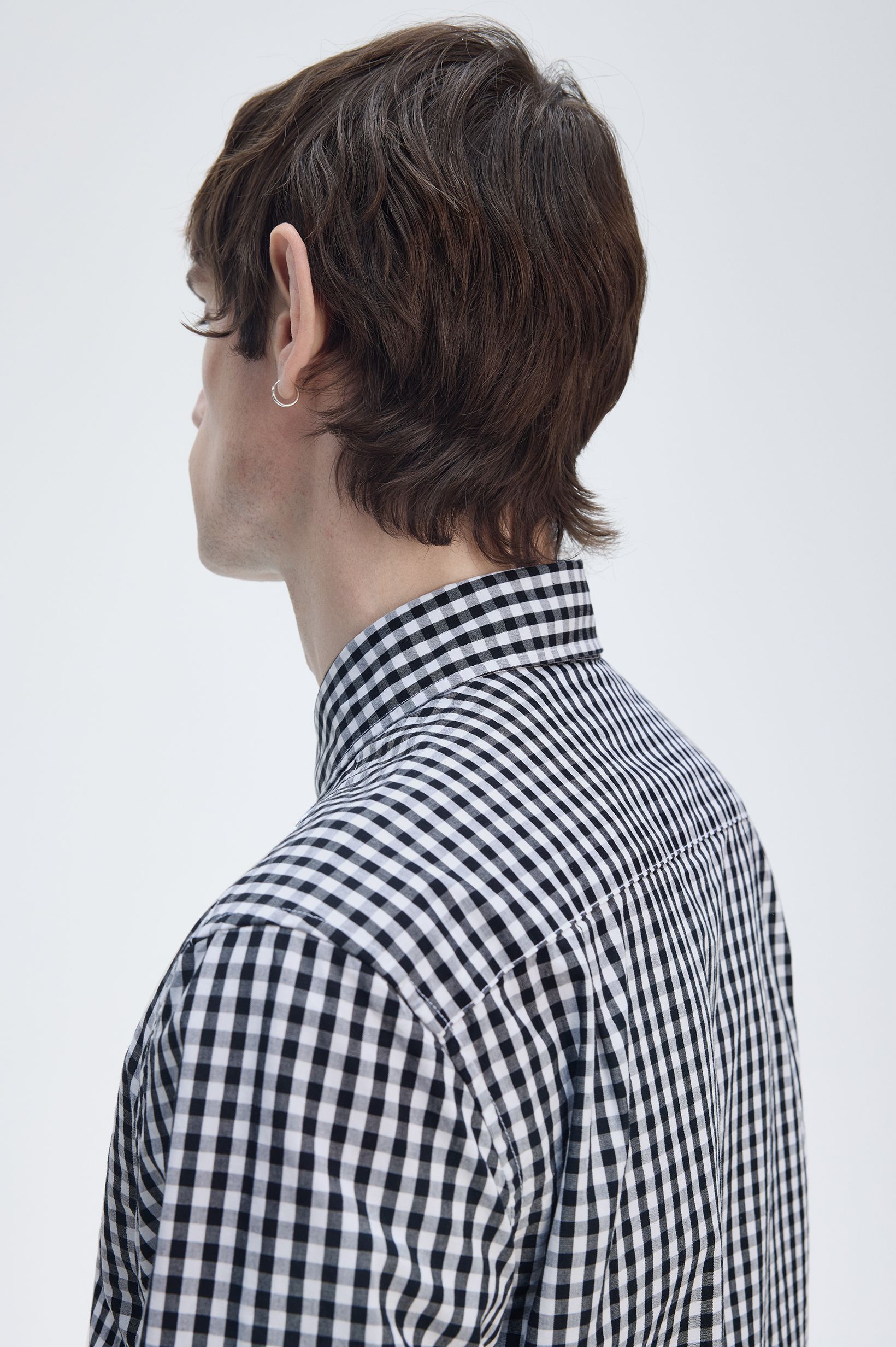 Camisa 'Gingham' Preto-2