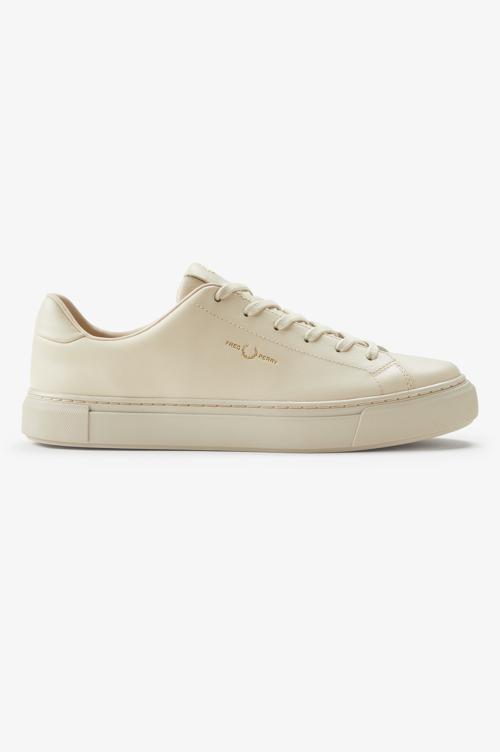 Sapatilhas unisexo 'B71' em pele Fred Perry Creme-1