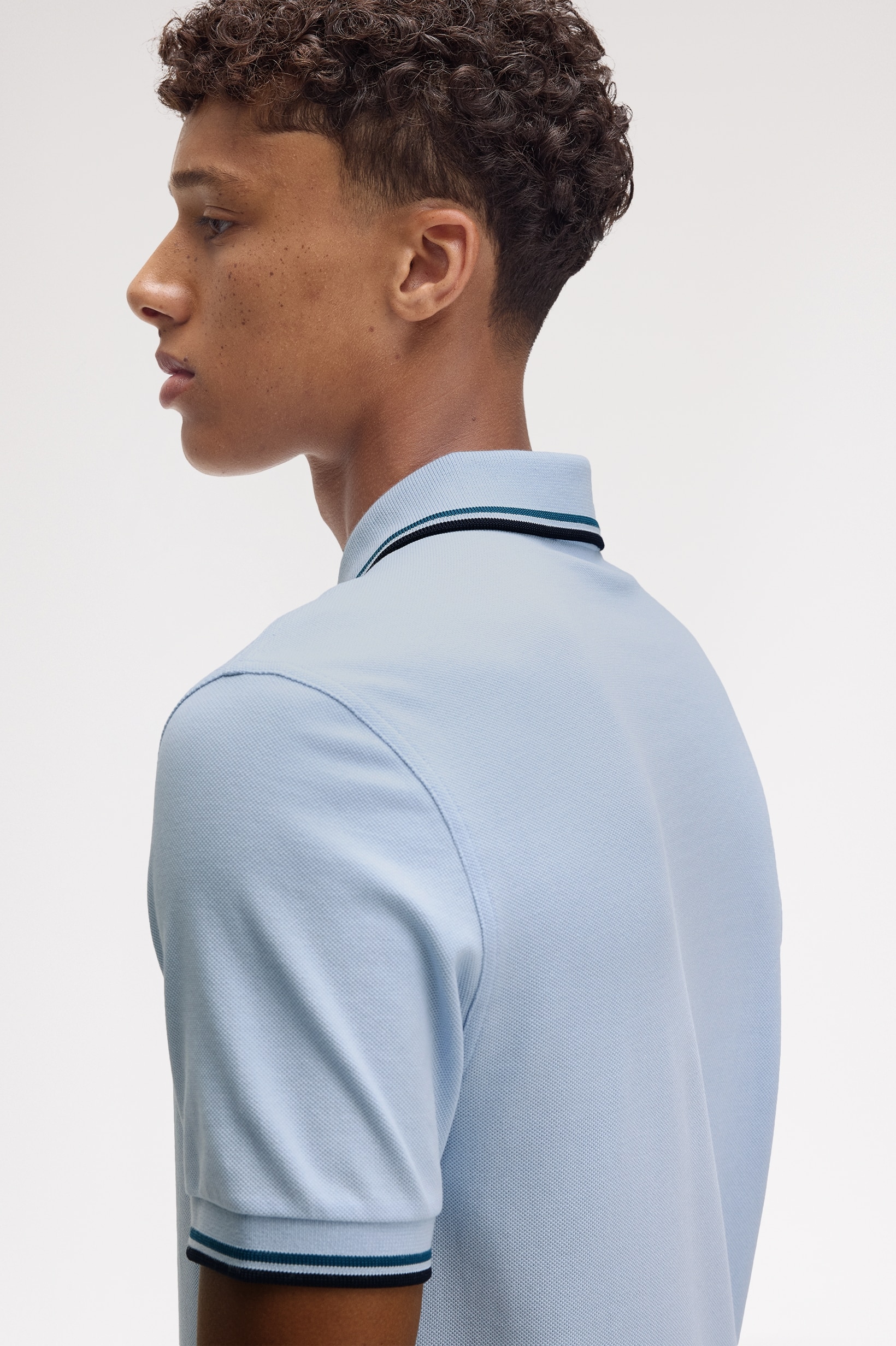 Polo original  'Twin Tipped Fred Perry Shirt' Azul-2