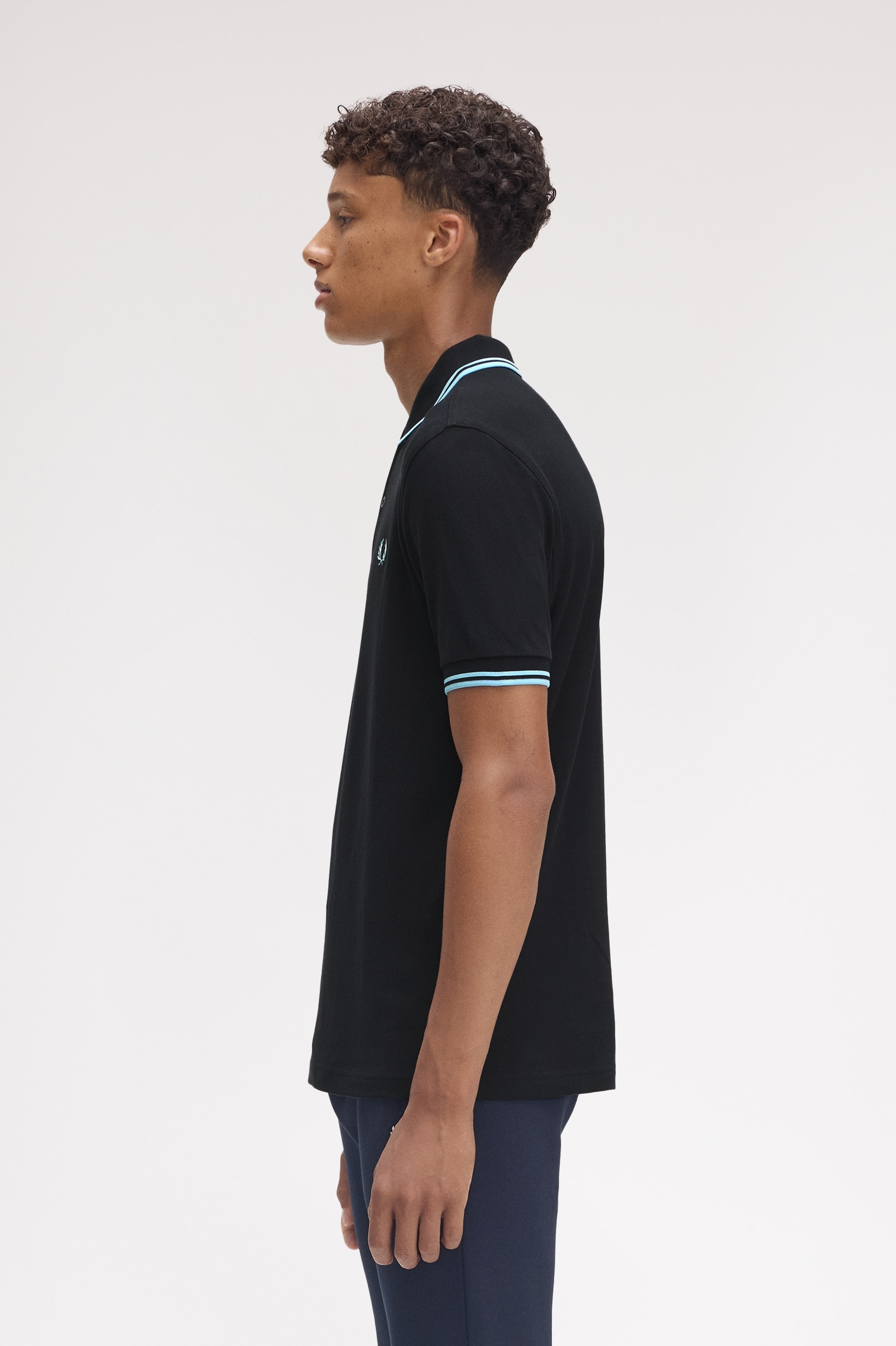 Polo original  'Twin Tipped Fred Perry Shirt' Azul-marinho-2