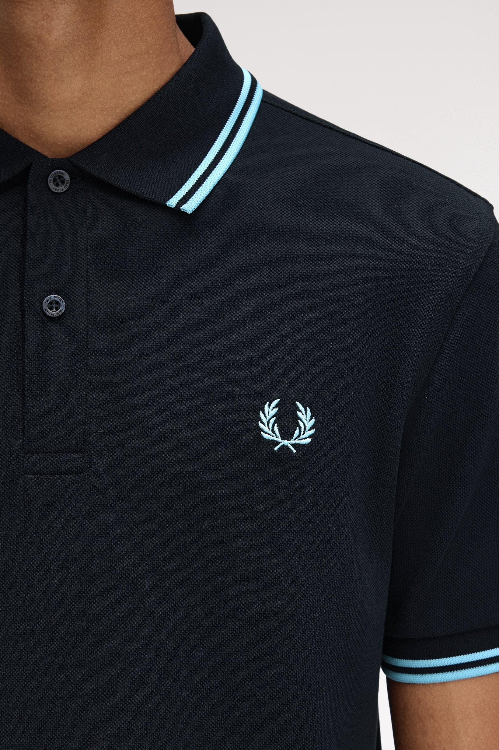 Polo original  'Twin Tipped Fred Perry Shirt' Azul-marinho-3