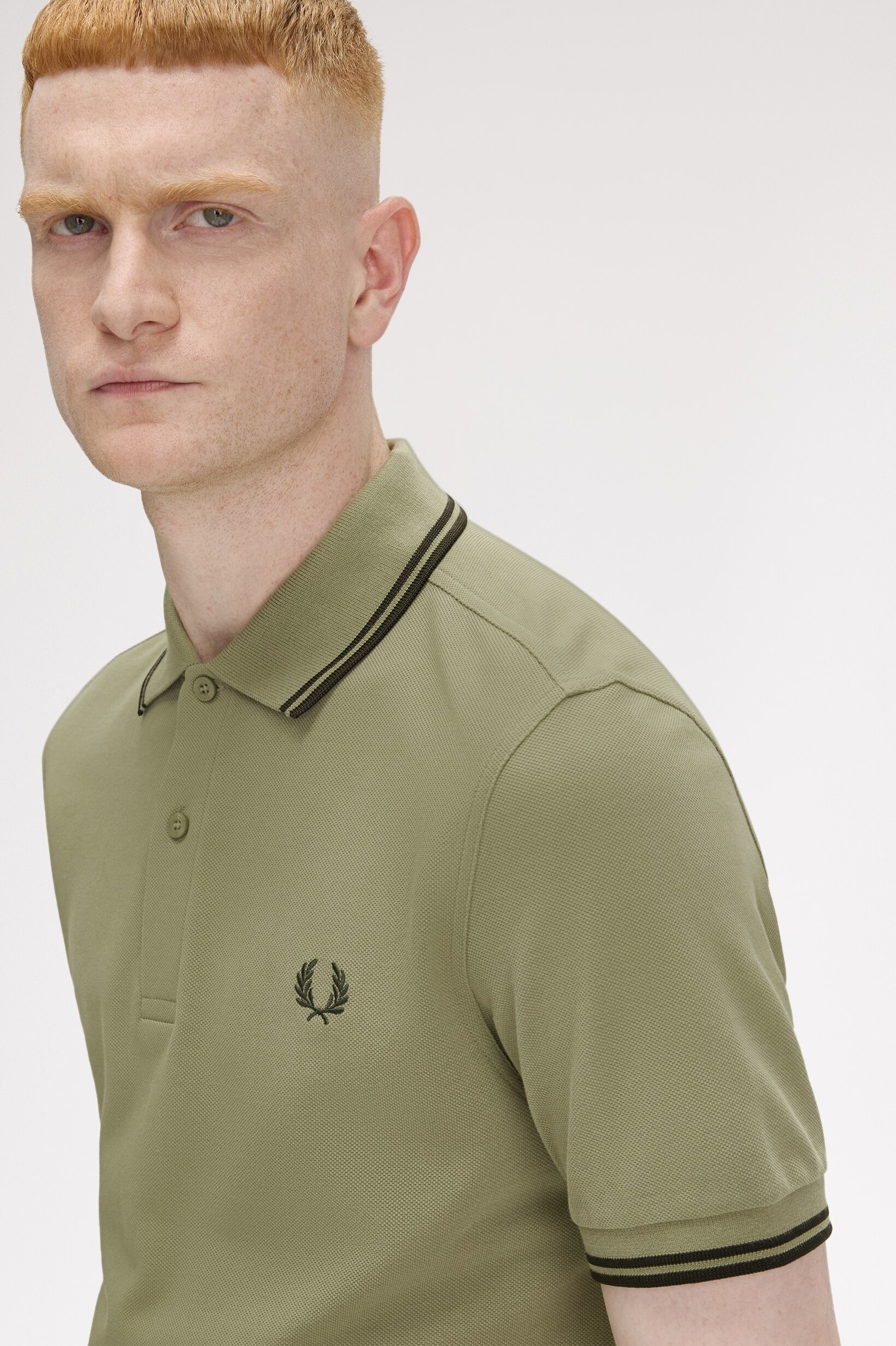 Polo original  'Twin Tipped Fred Perry Shirt' Rosa-3