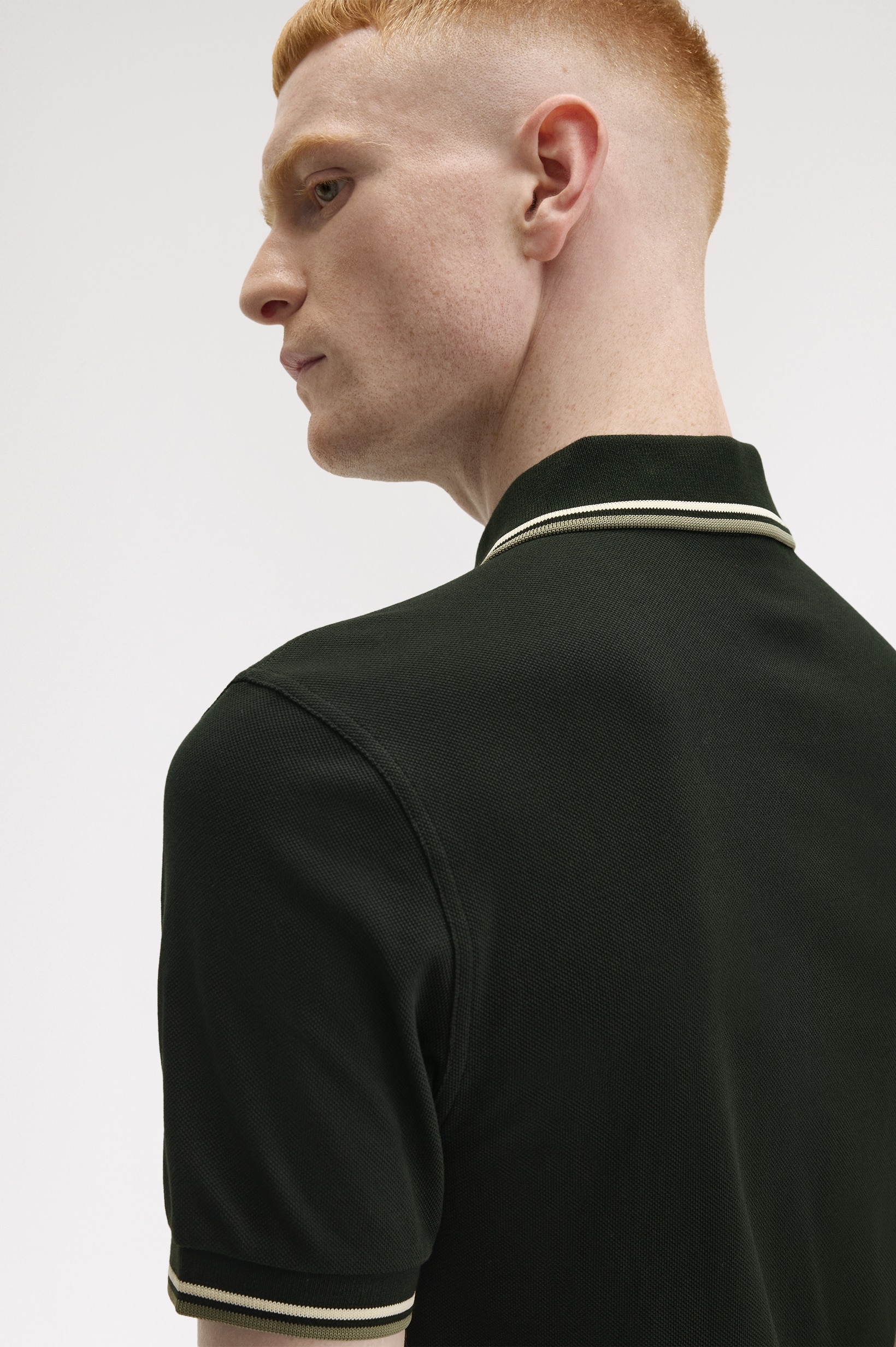 Polo original  'Twin Tipped Fred Perry Shirt' Verde-escuro-2