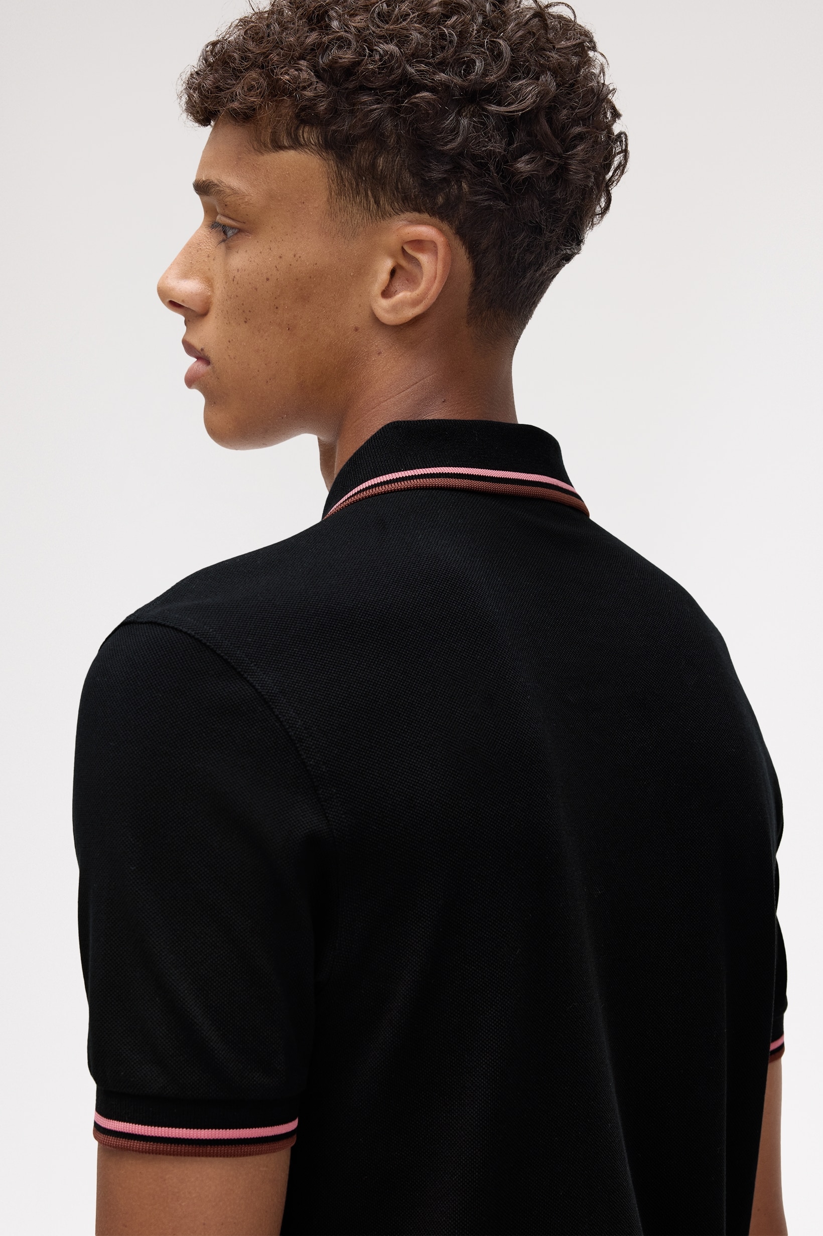 Polo original  'Twin Tipped Fred Perry Shirt' Preto-2