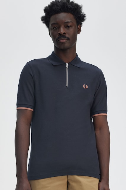Imagem 0 de Polo Fred Perry com Fecho de Correr na Gola