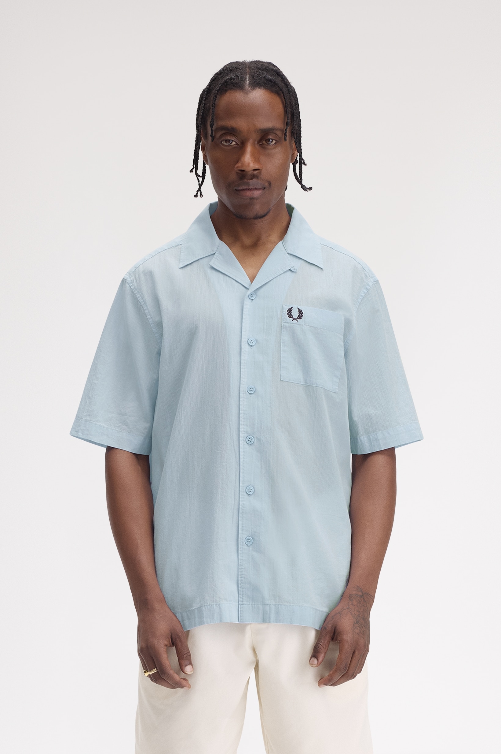 Imagem 0 de Camisa 'Lightweight Texture Revere Collar'