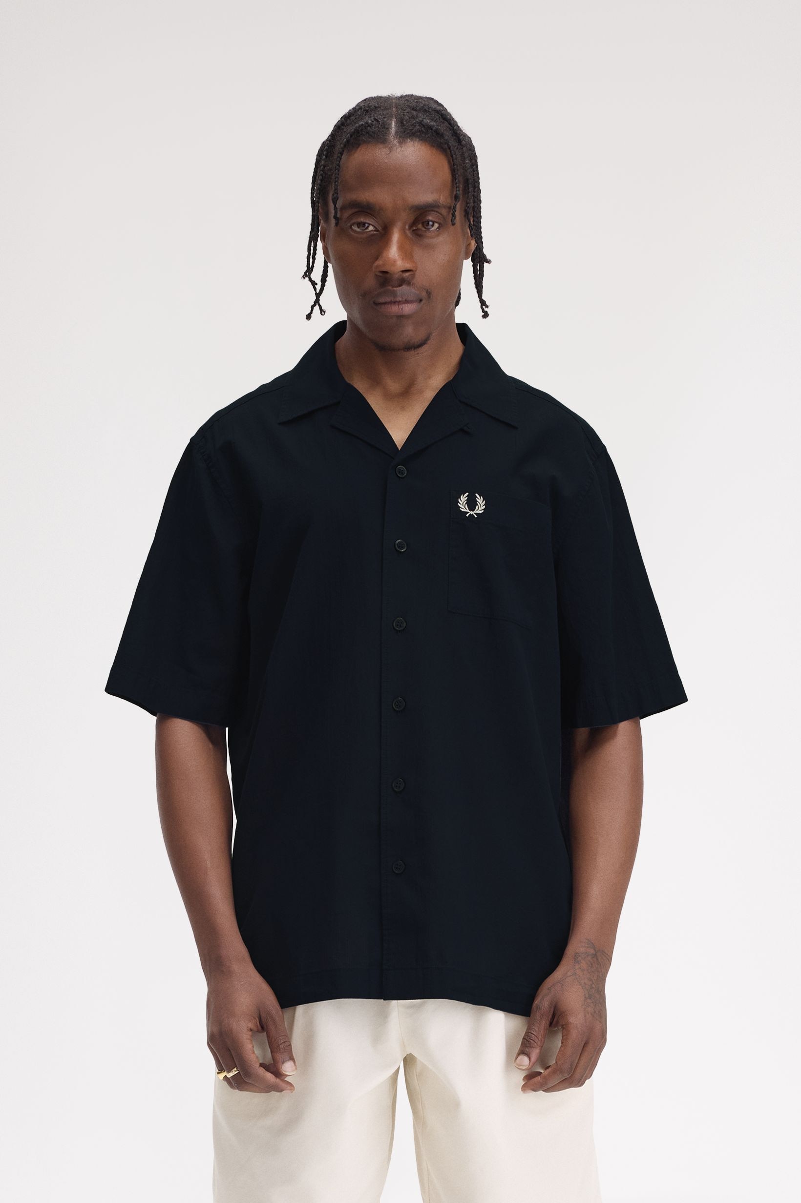 Imagem 0 de Camisa 'Lightweight Texture Revere Collar'