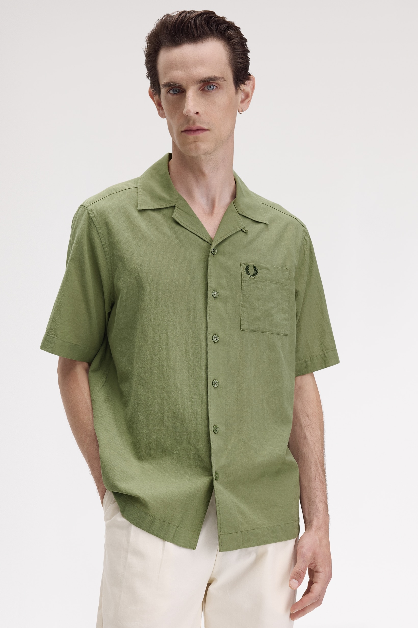 Imagem 0 de Camisa 'Lightweight Texture Revere Collar'