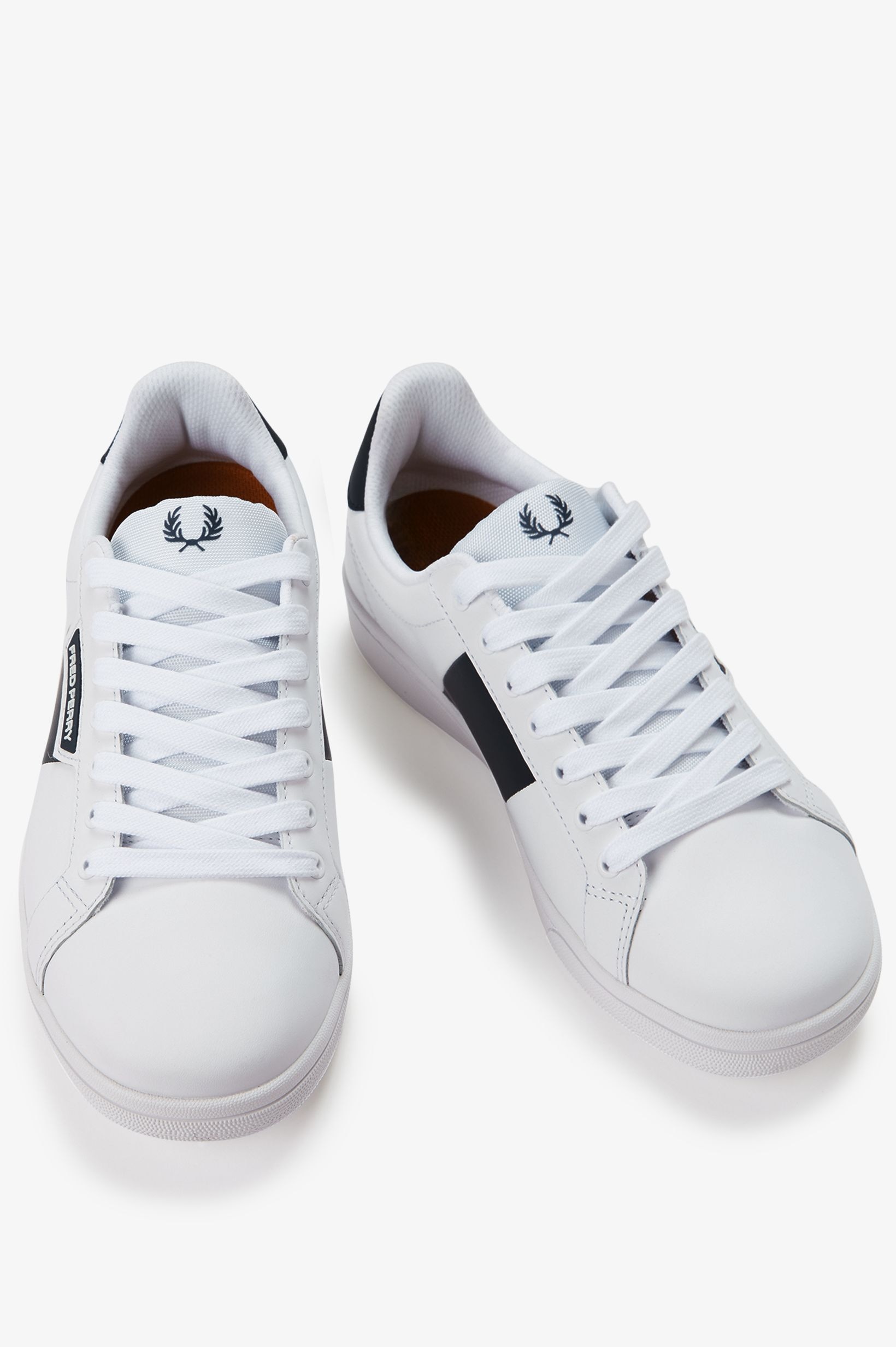 Sapatilhas 'B721' em Pele Fred Perry Branco-3